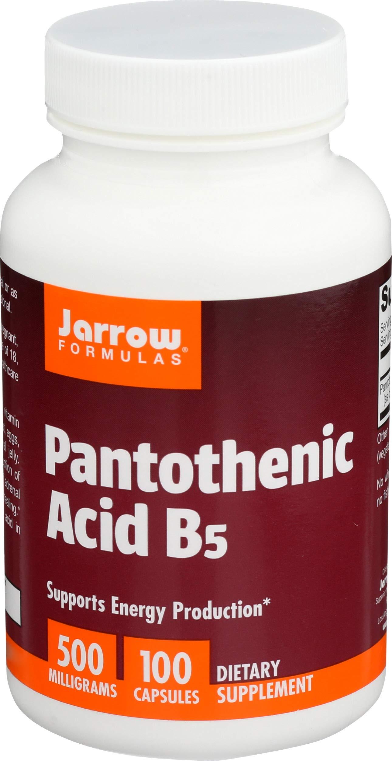 Jarrow Formulas Pantothenic Acid B5 500 mg 100 Veggie Caps