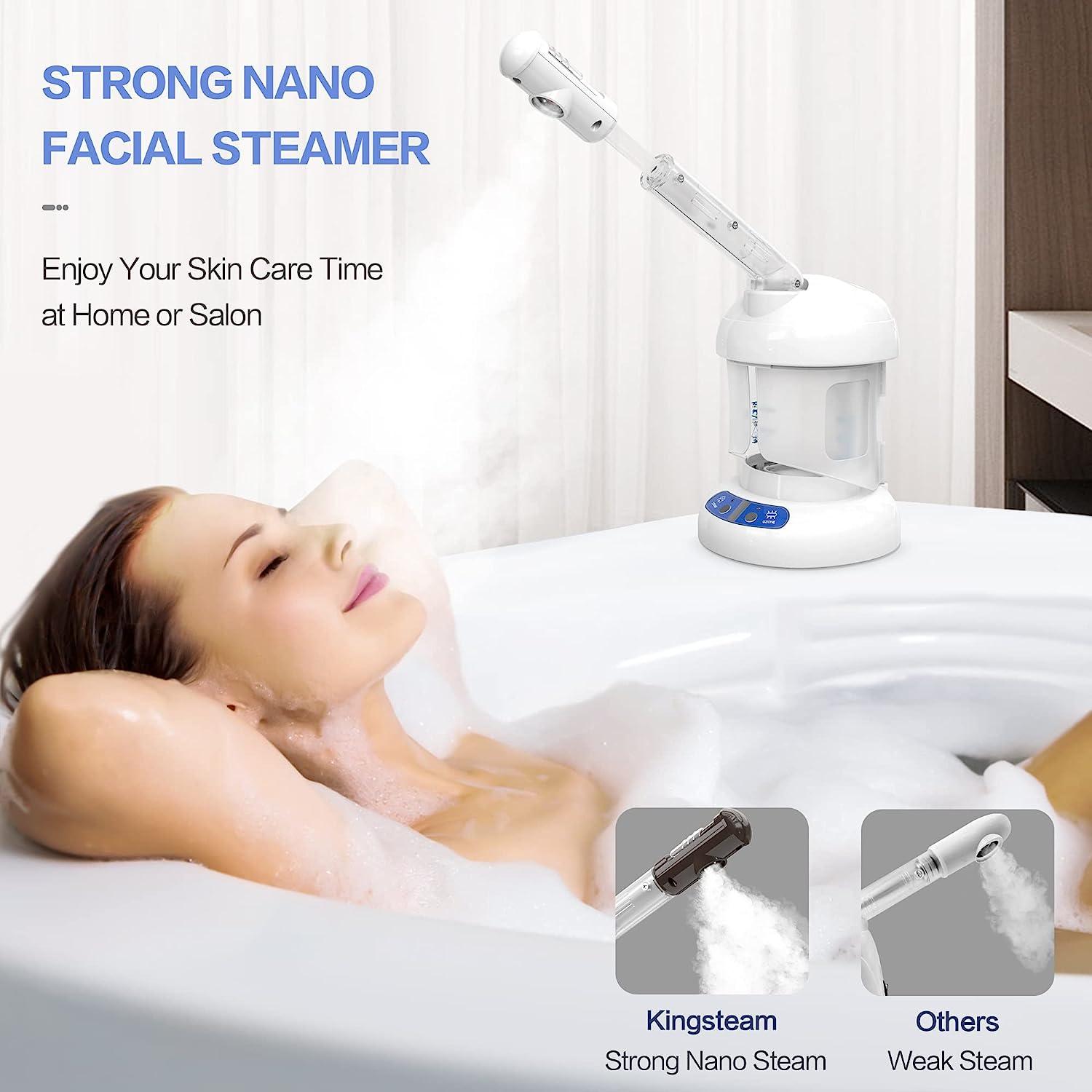 Kingsteam Facial Steamer with Extendable Arm Professional Nano Ionic