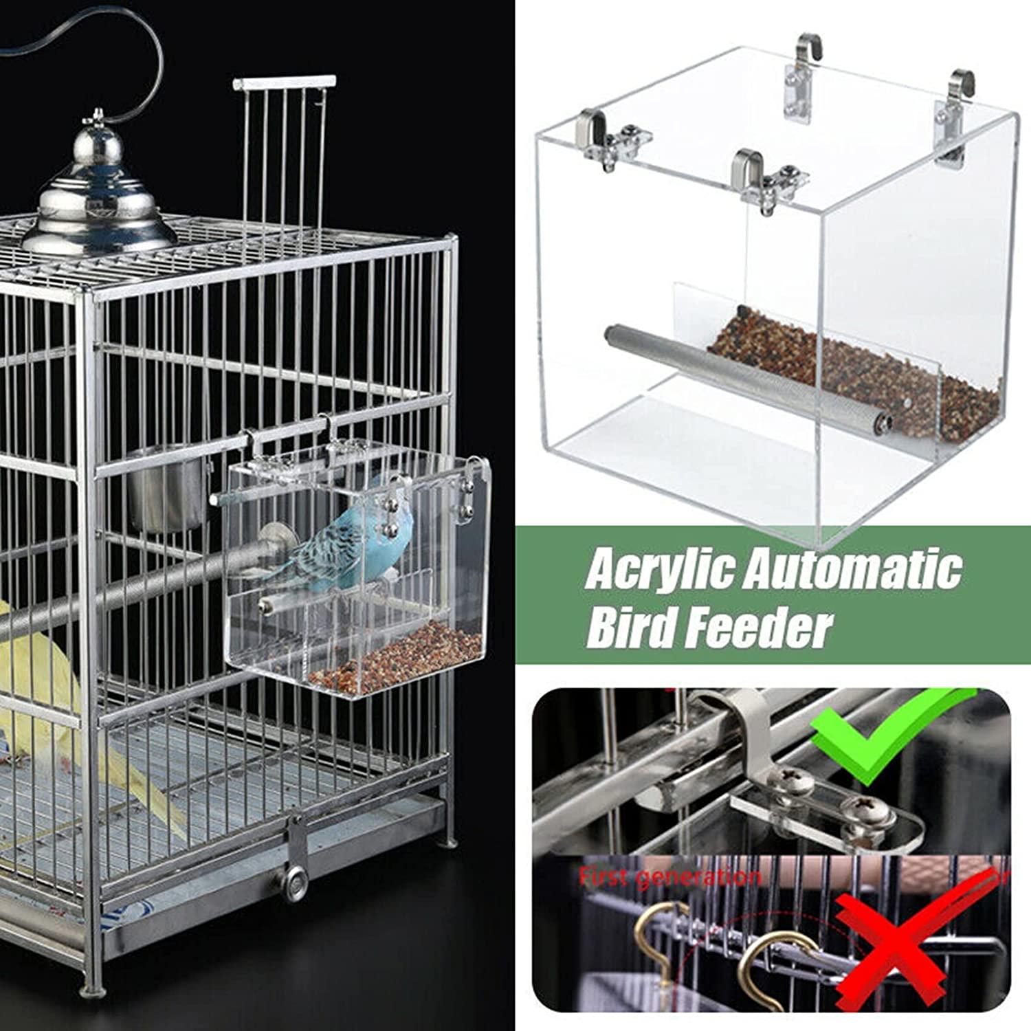 SETCO Automatic Bird Feeder No Mess Bird Cage Pet Feeder Seed Food