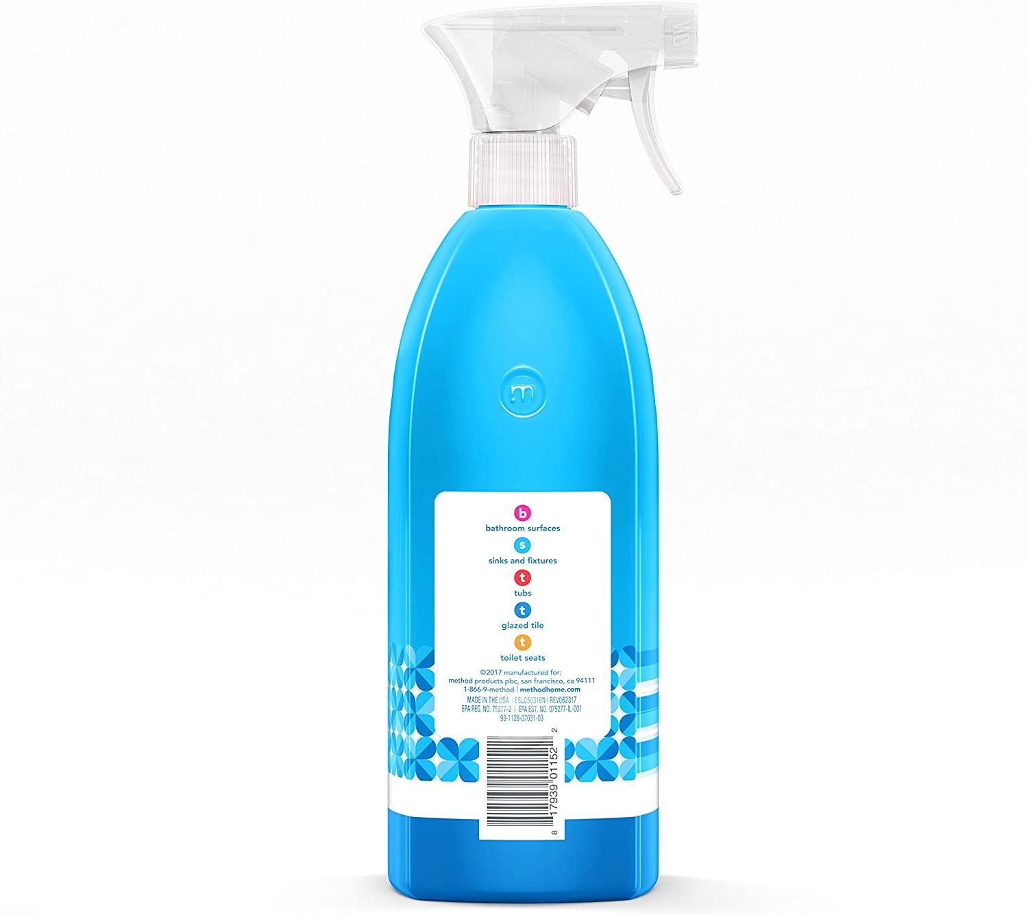 Method Antibacterial Bathroom Cleaner Spearmint 28 oz (Pack of 8)
