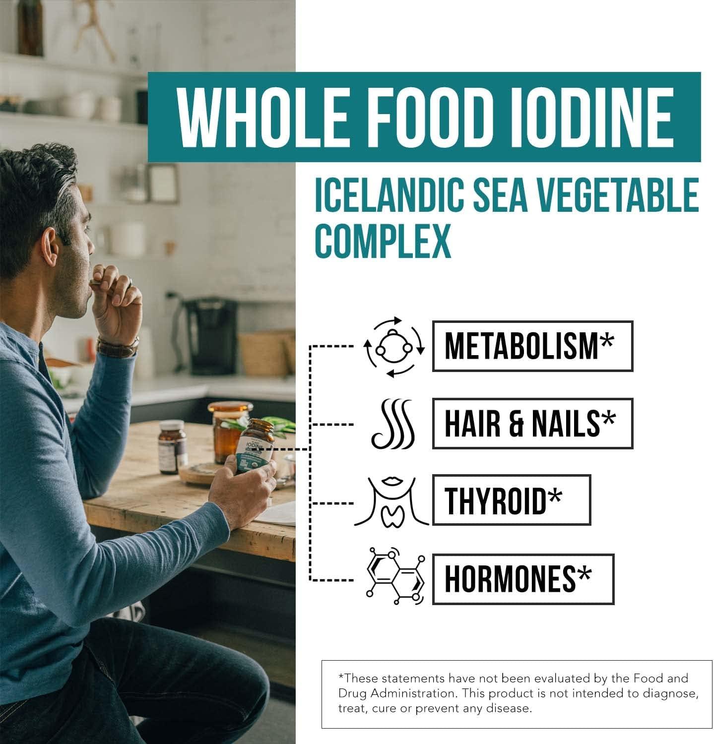 Sea Vegetable Complex Organic Iodine Supplement 250mcg, Whole Food