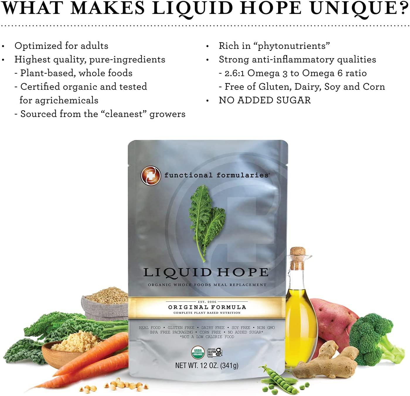 Functional Formularies Liquid Hope Organic Tube Feeding Formula And