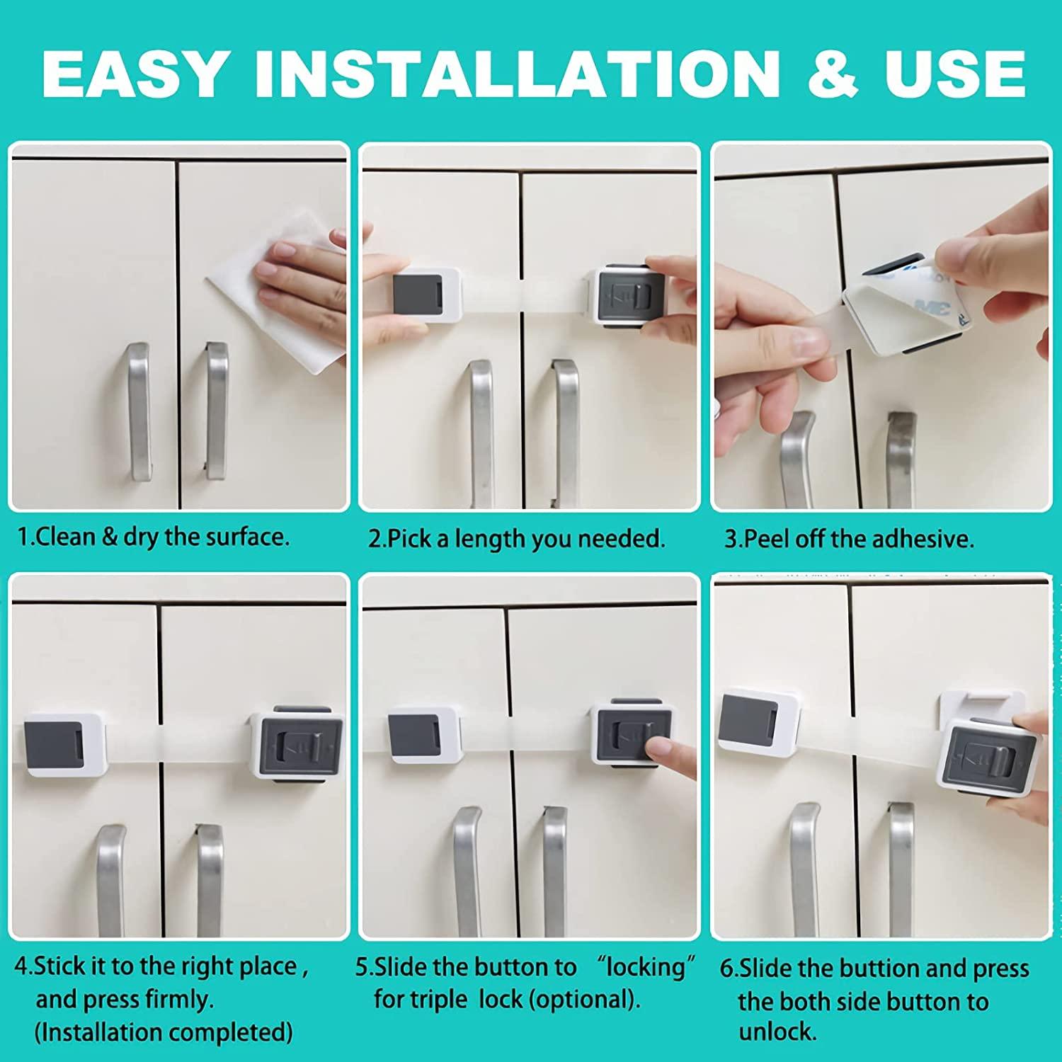 FANYAQIN Child Locks for 6Pack Upgraded Double Lock System