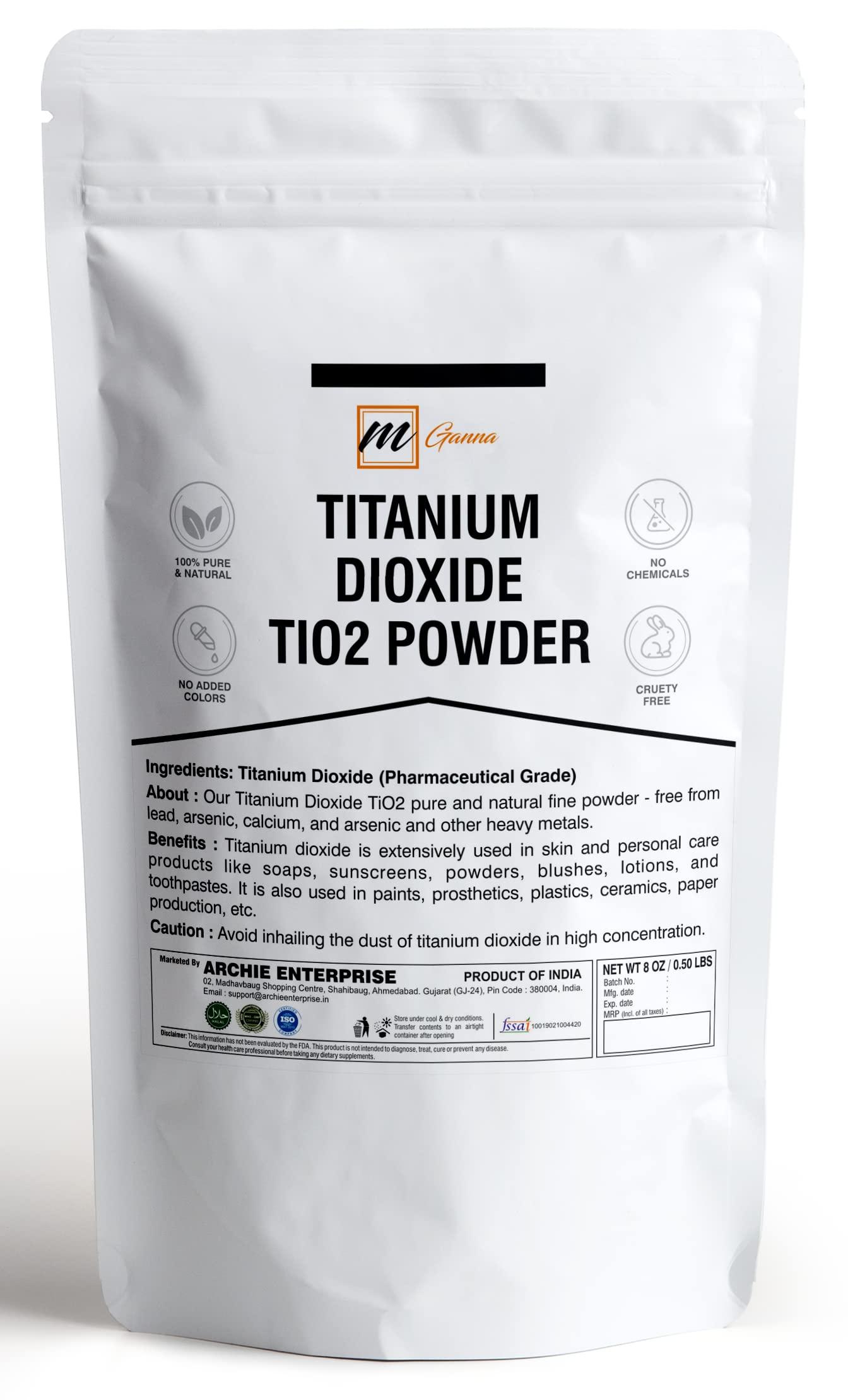 mGanna 100% Natural Non-Nano & Uncoated Titanium Dioxide Powder