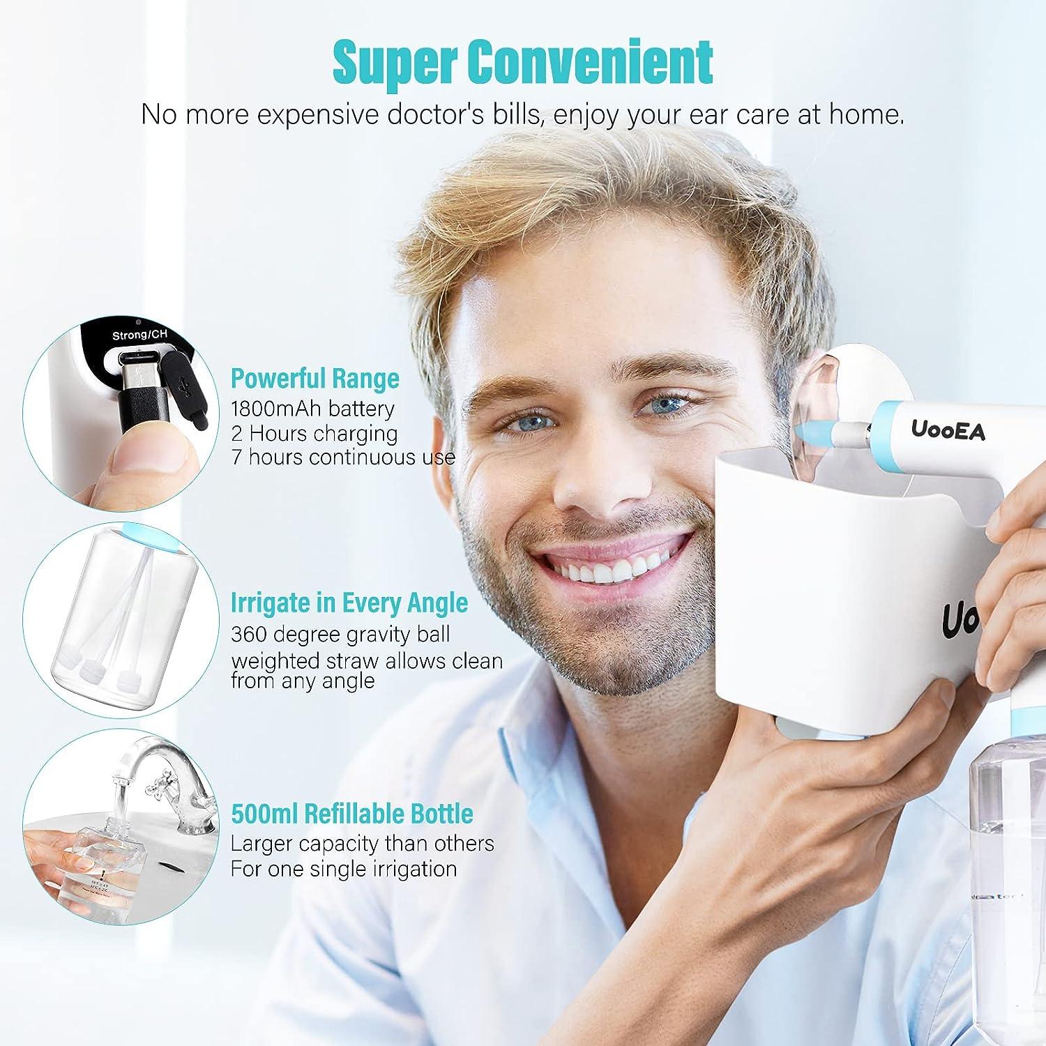 Electric Ear Wax Removal Tool Water Powered Earwax Cleaner with 4