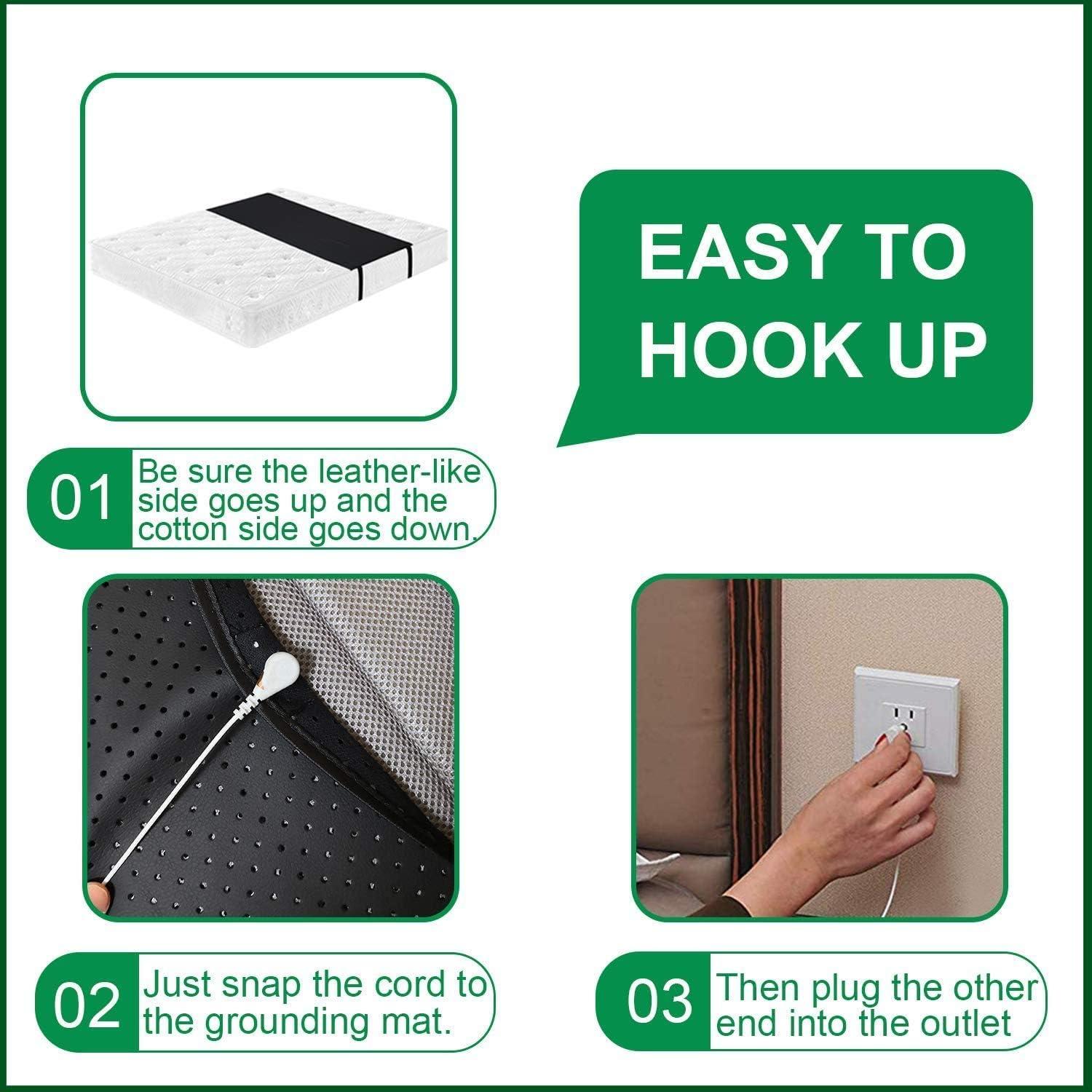 Grounding Mat for Better Sleep and Pain Relief - 54x71 Inch Earth