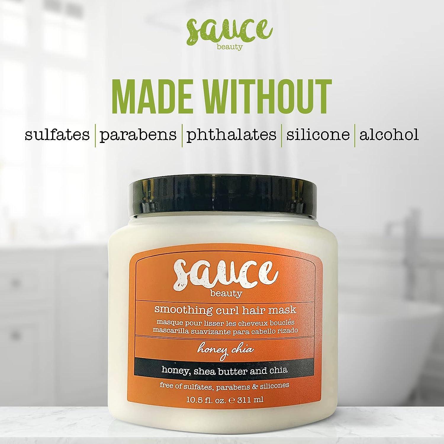 SAUCE BEAUTY Honey Chia Smoothing Curl Mask 10.5 Fl Oz Curly Hair