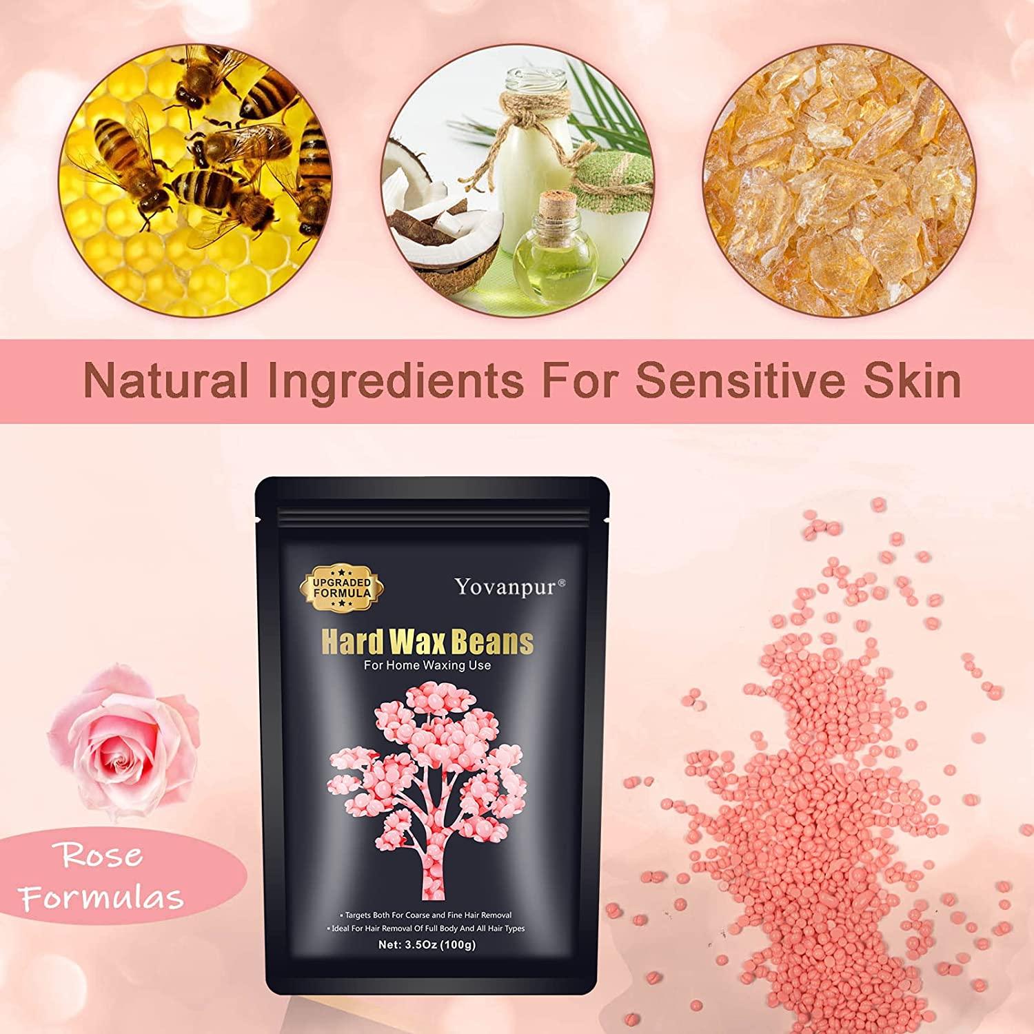 Wax Beads for Hair Removal, Yovanpur (300g/10.5oz) Hard Wax Beads For