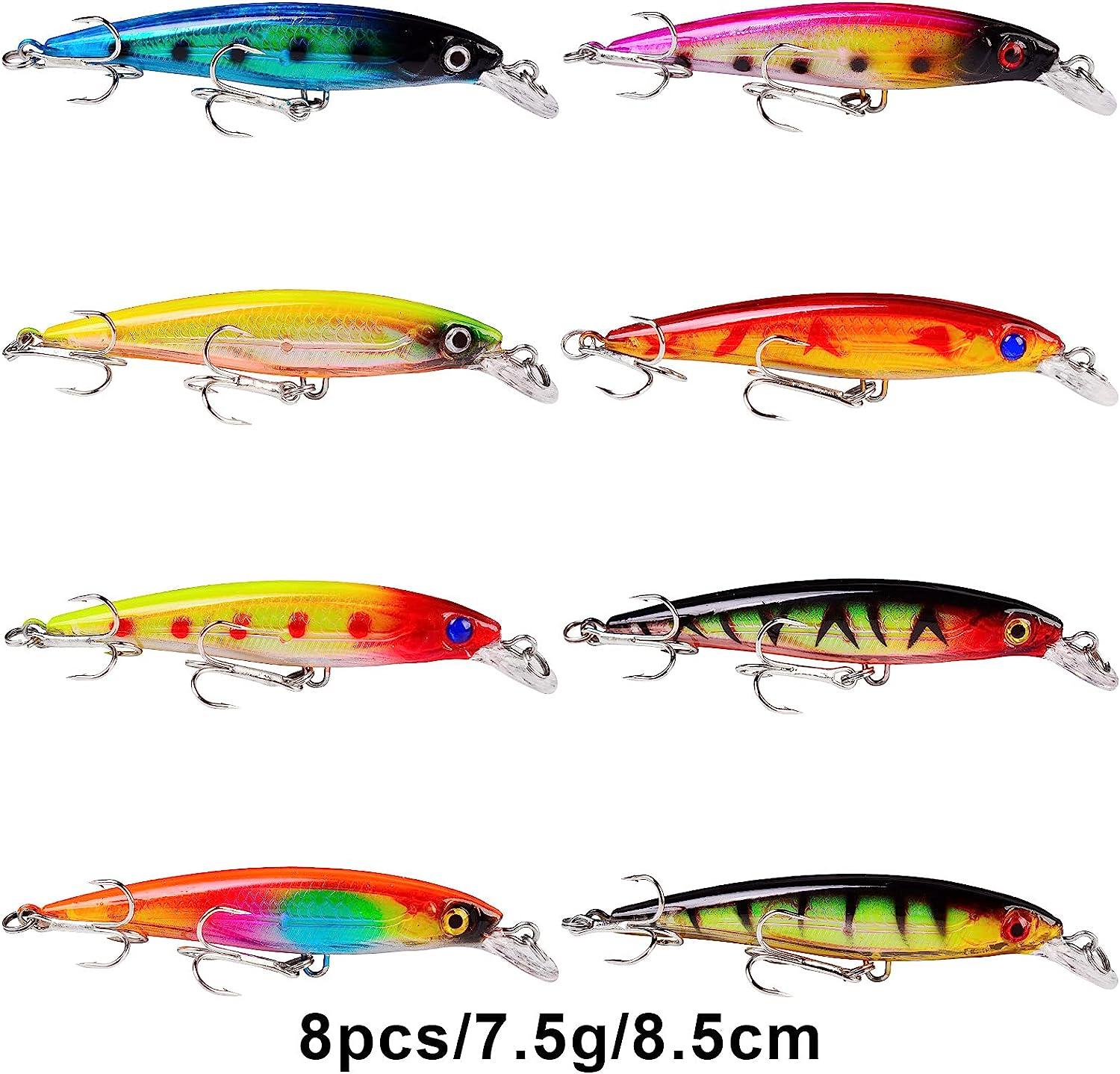 4pcs Hard Fishing Lures Bass Crankbait Tackle For Pikes/bass/trout