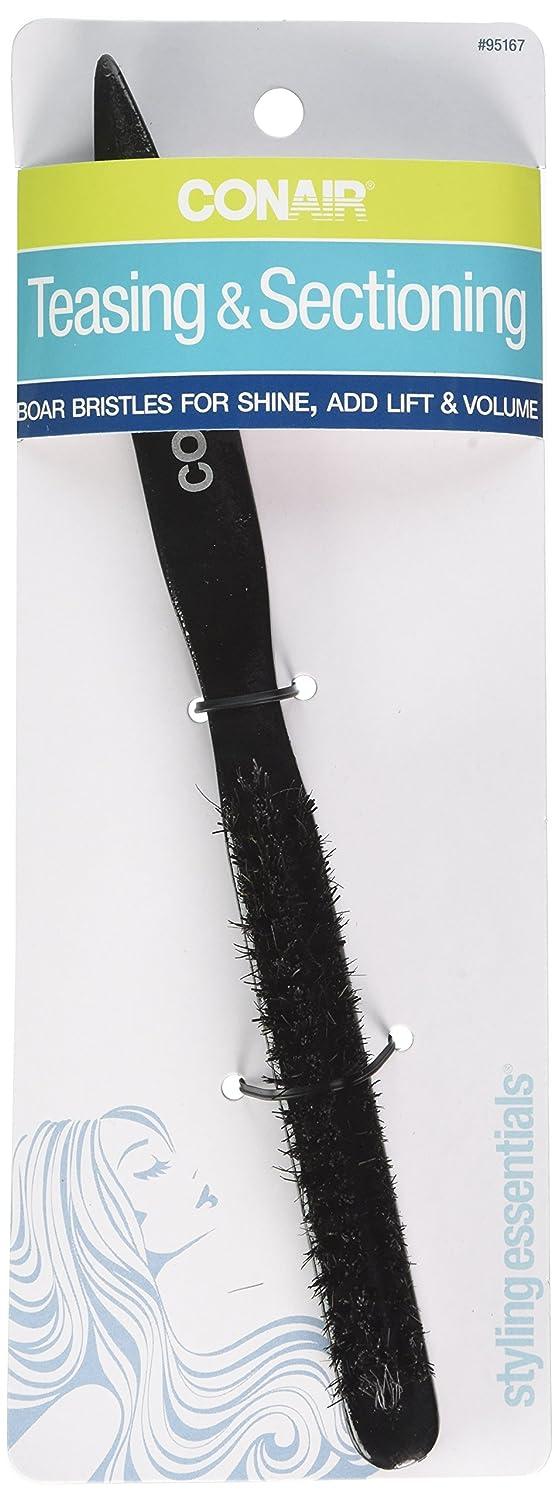 Conair Slim Teasing Hair Brush Mixed Boar Bristle
