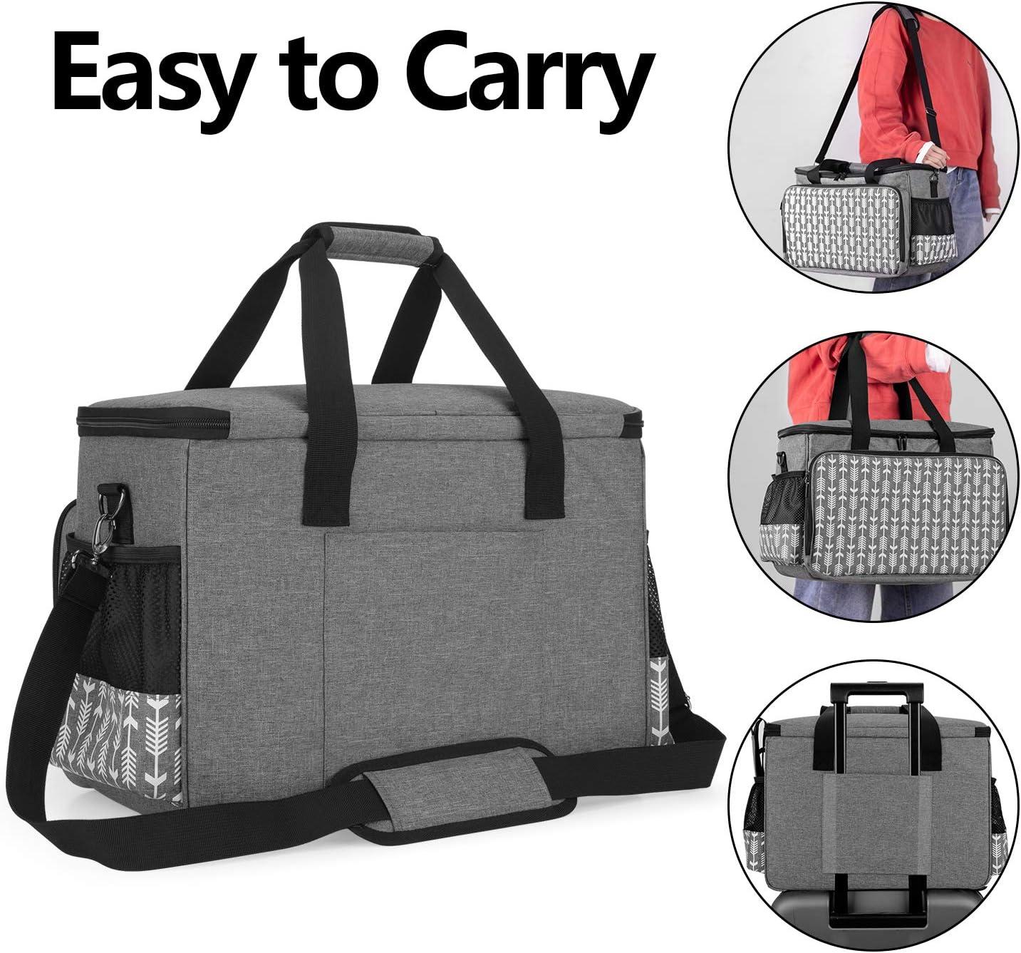 YARWO Sewing Machine Carrying Case with Bottom Wooden Board Universal