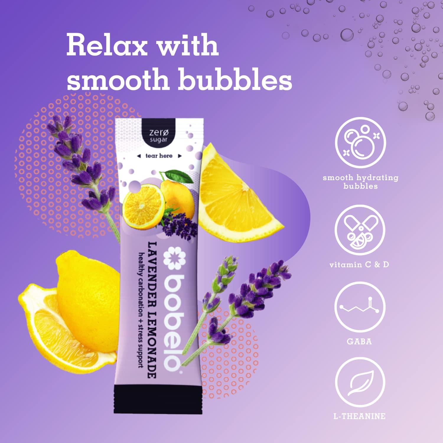 Bobelo Self Carbonating Hydration Packets Lavender Lemonade Low