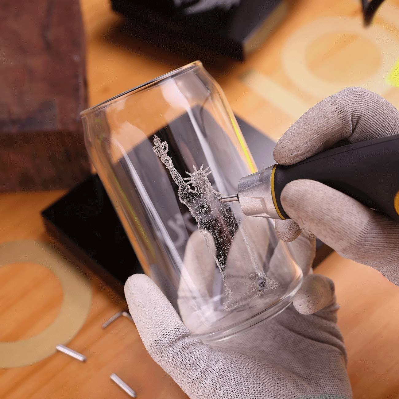 UTOOL Engraver Pen with Letter/Number Stencil 24W Handheld Etching Tool