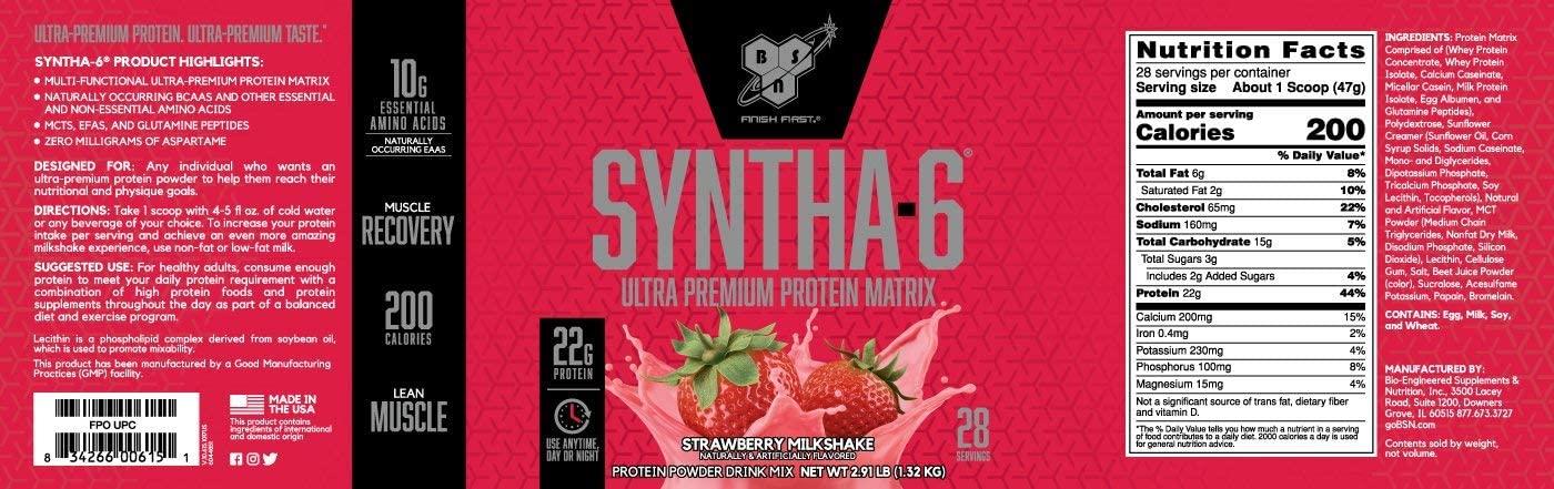 GoSupps.com - BSN Syntha-6 Ultra Premium Protein Matrix ...