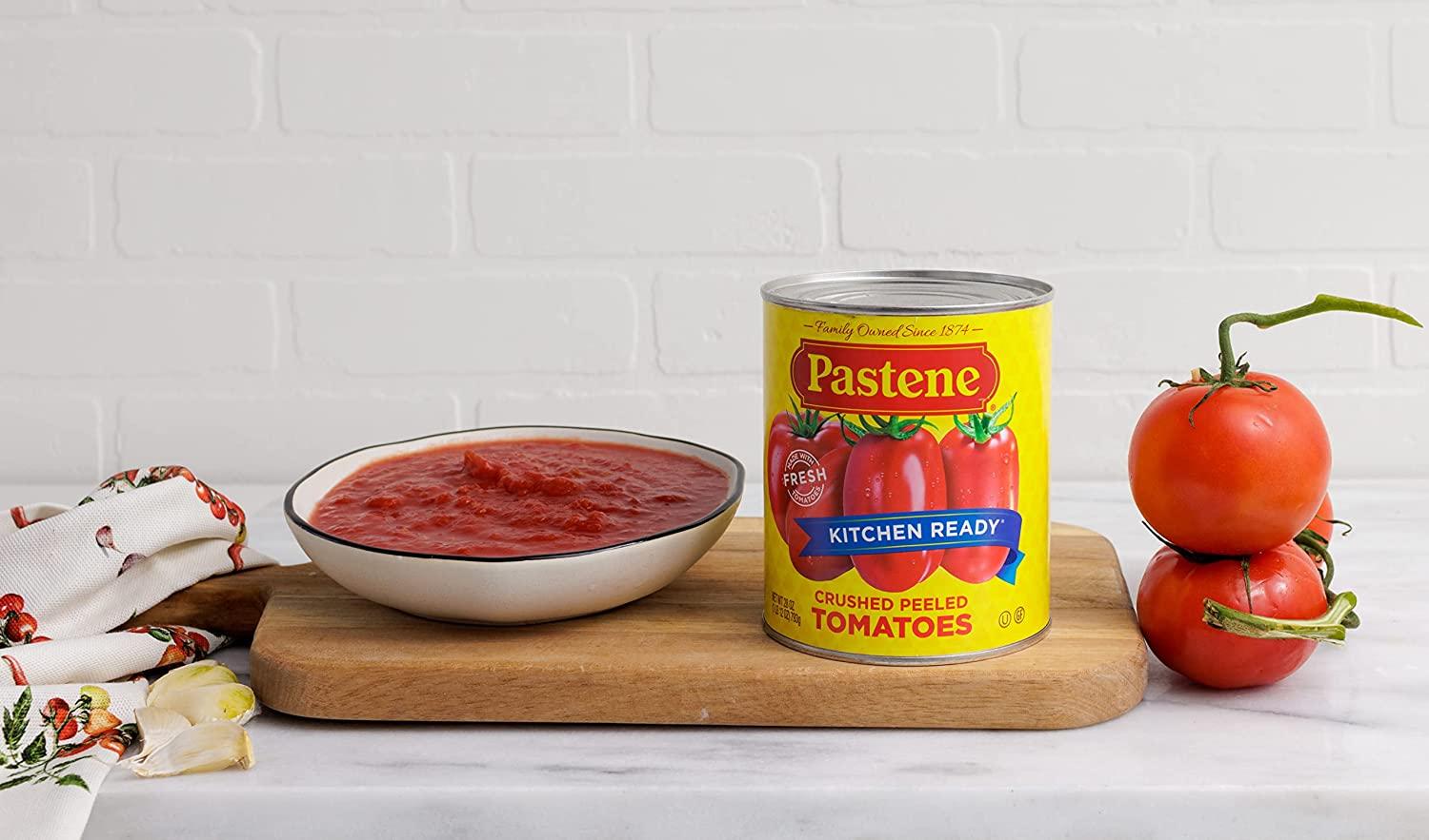 Pastene Kitchen Ready Crushed Peeled Tomatoes, 28 Ounce (Pack Of 6)