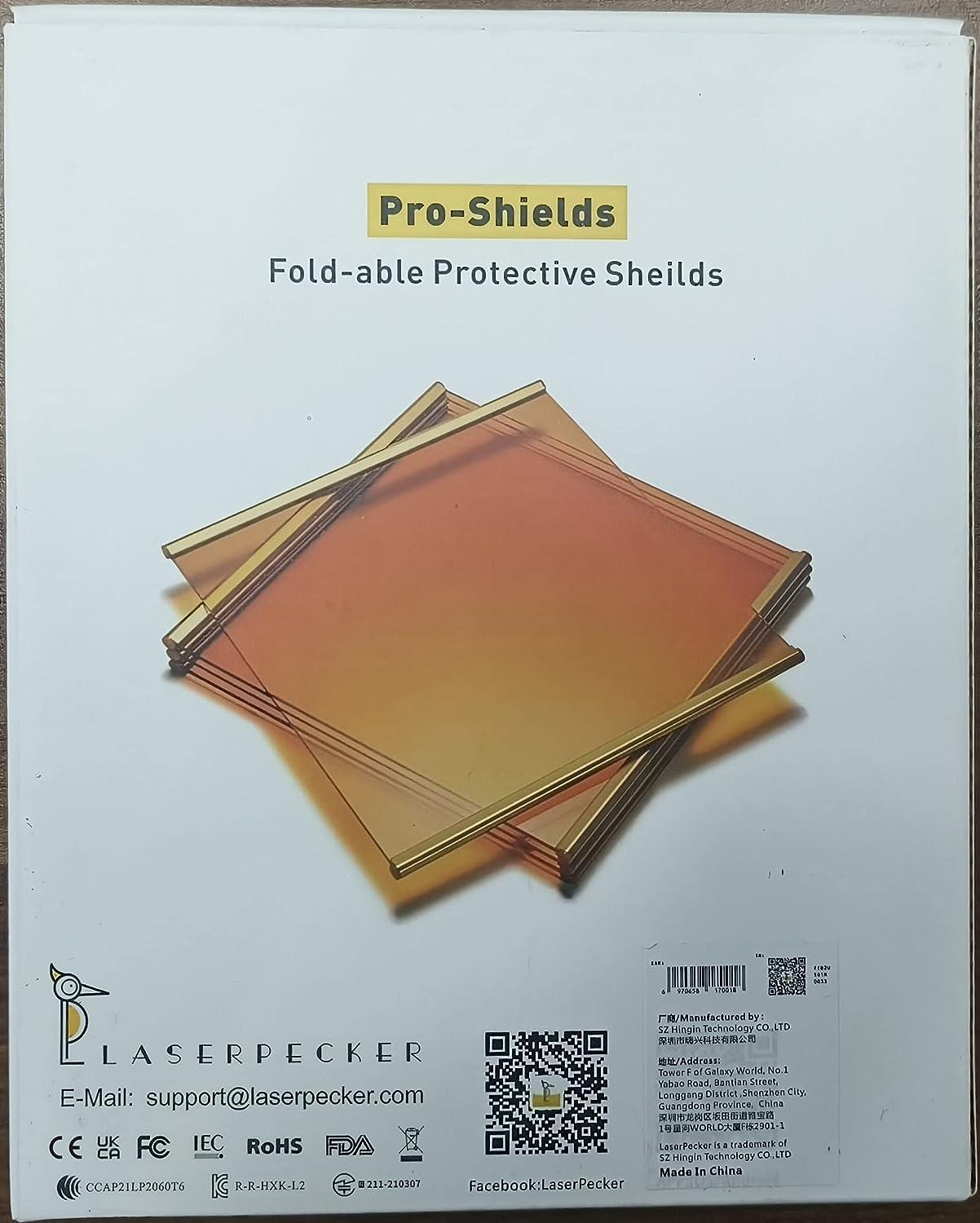 LaserPecker Magnet Protective Shields Laser Engraver Accessories Portable  Blu-ray Filter Baffle Foldable Laser Shields for LP1/Pro/LP2 Engraving  Machine - 4 Pieces