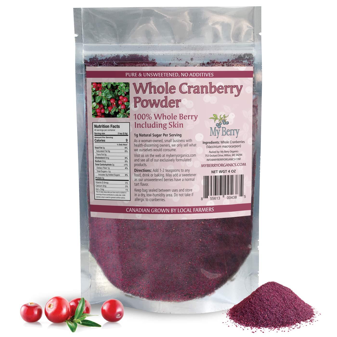 Cranberry Powder, Unsweetened, Not Made From Juice Or An Extract, But