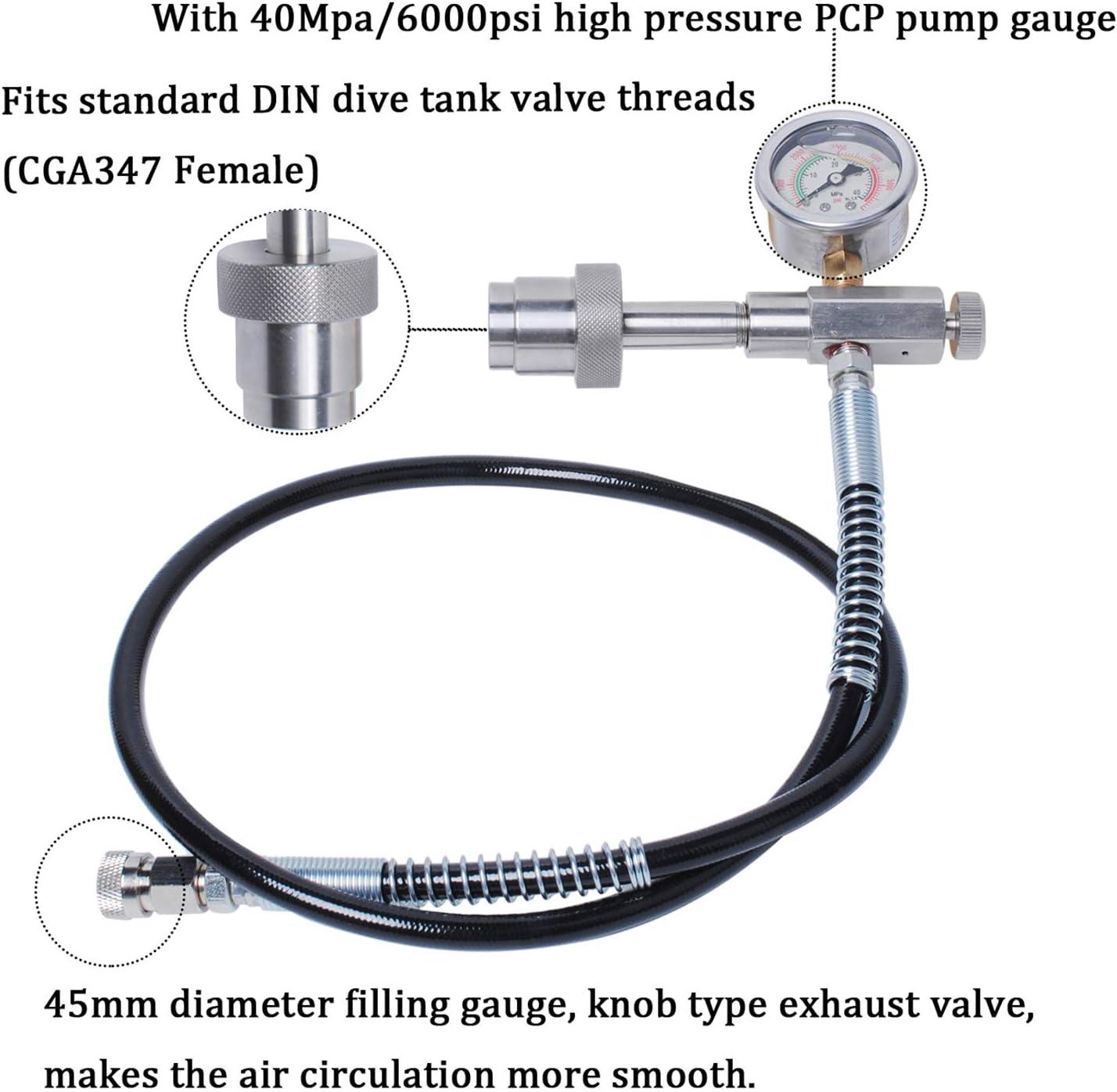 CGA347 Female Thread Air Rifle Fill Station PCP Charging Adaptor with
