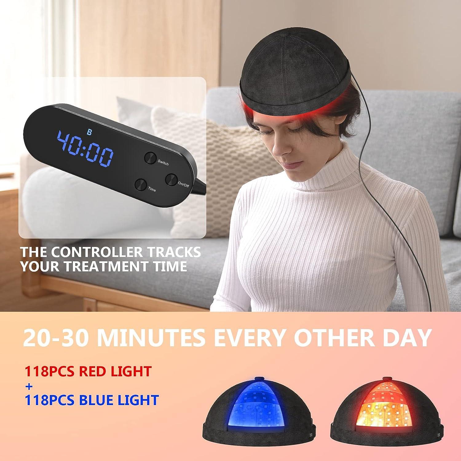 iKeener Laser Hair Regrowth Cap (FDA Cleared) Red & Blue Light Hair