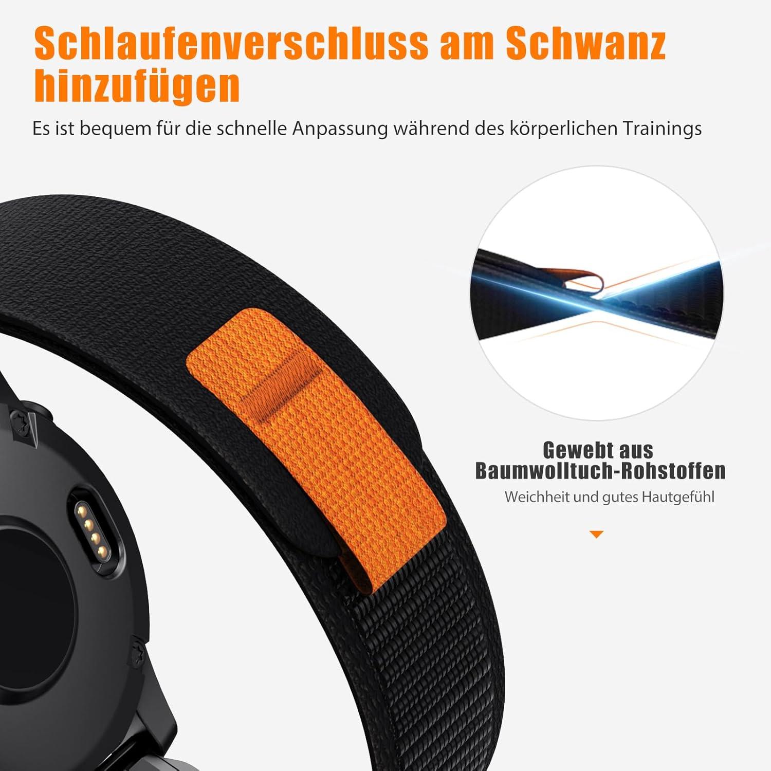 Bracelet Quick Fit Nylon Pour Garmin Fenix 7X/7/6X/6 Pro/5X/5 Plus - Sport