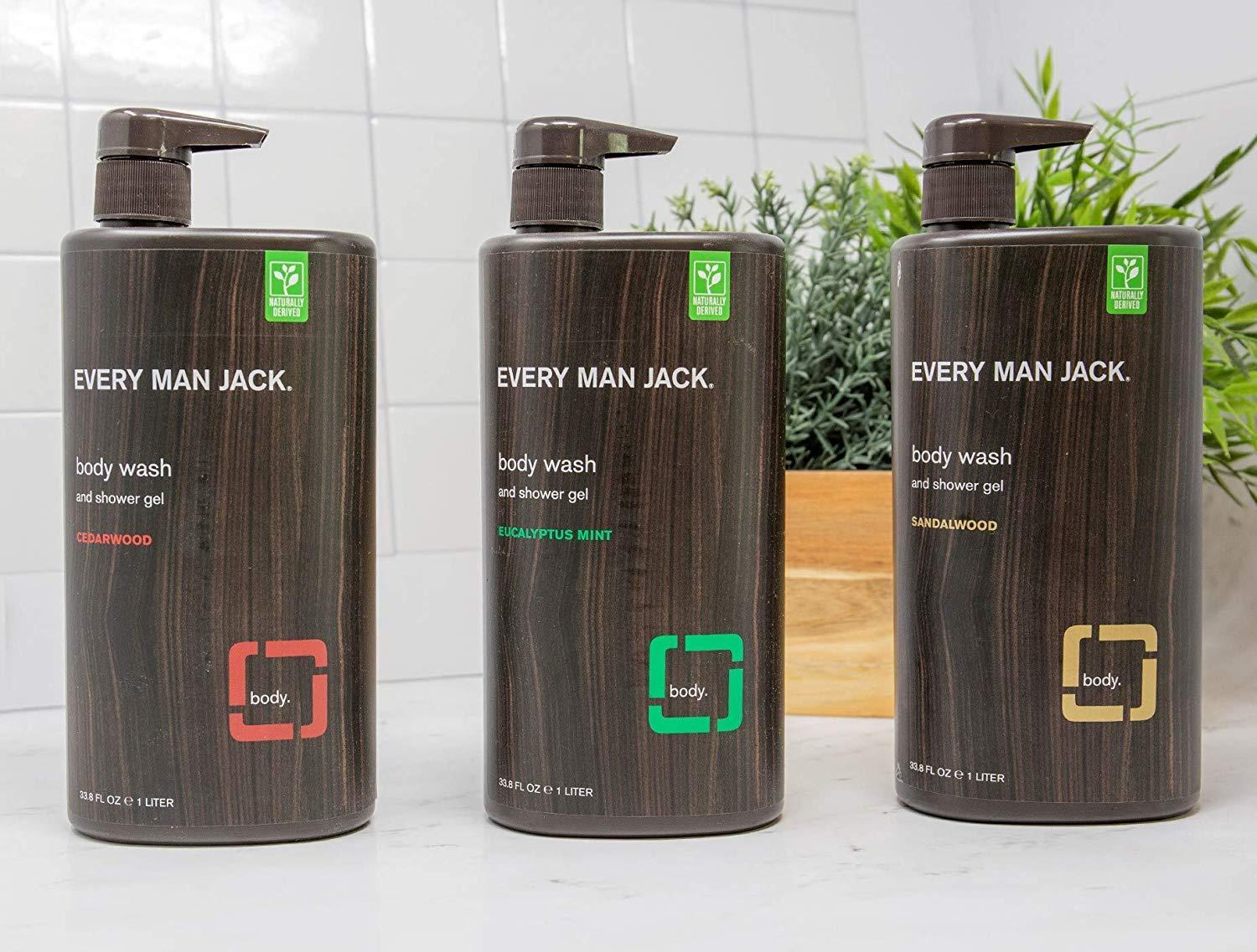 Every Man Jack Body Wash, Eucalyptus Mint, 33.8Ounce