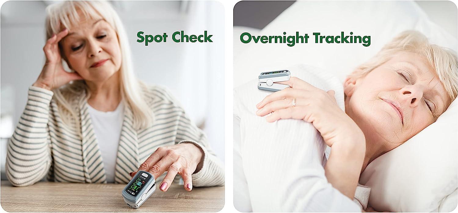 EMAY Sleep Oxygen Monitor with PC Software & App Bluetooth Pulse