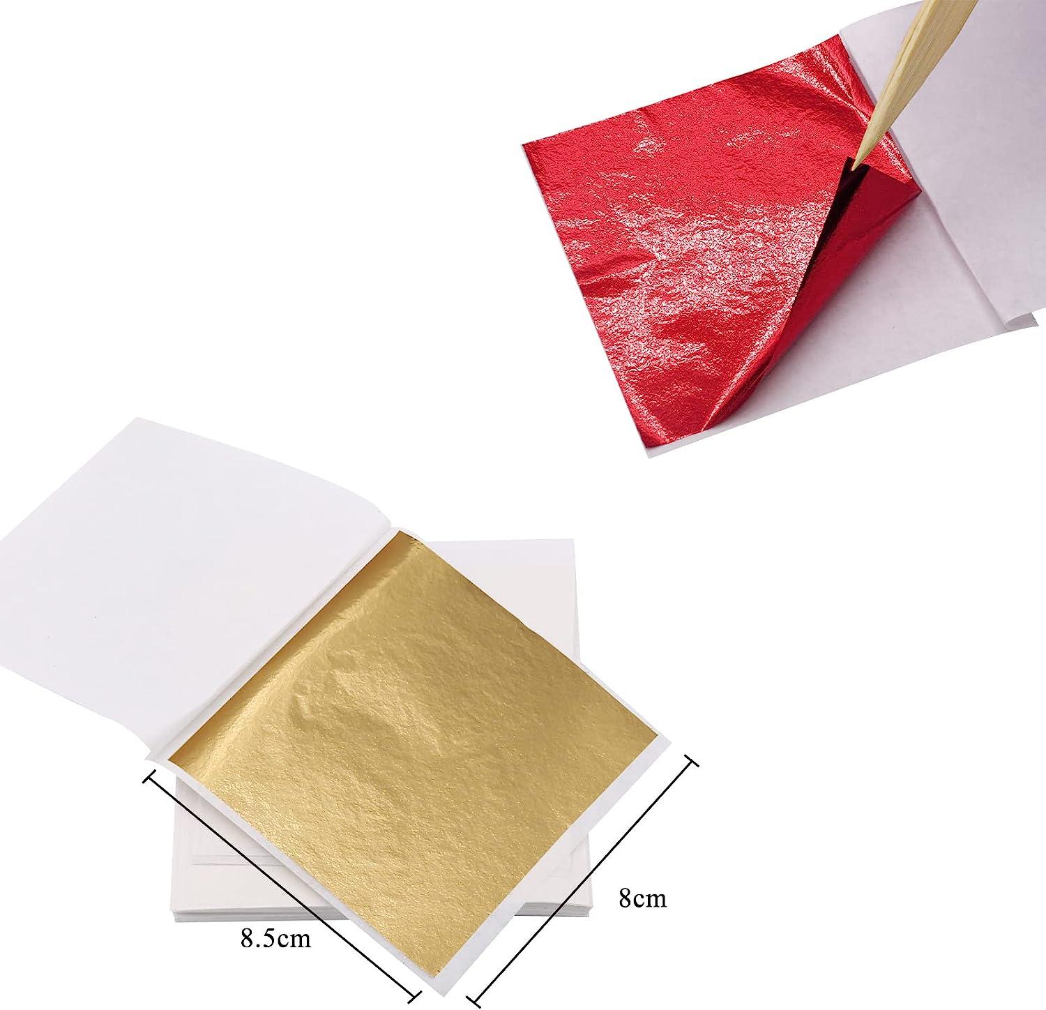 Tamicy 500 Sheets 10 Colors Metallic Gold Foil Leaf Paper - Foil Paper Slime Decorating Gilding Furniture, DIY Nails, Arts, Crafts, Paintings