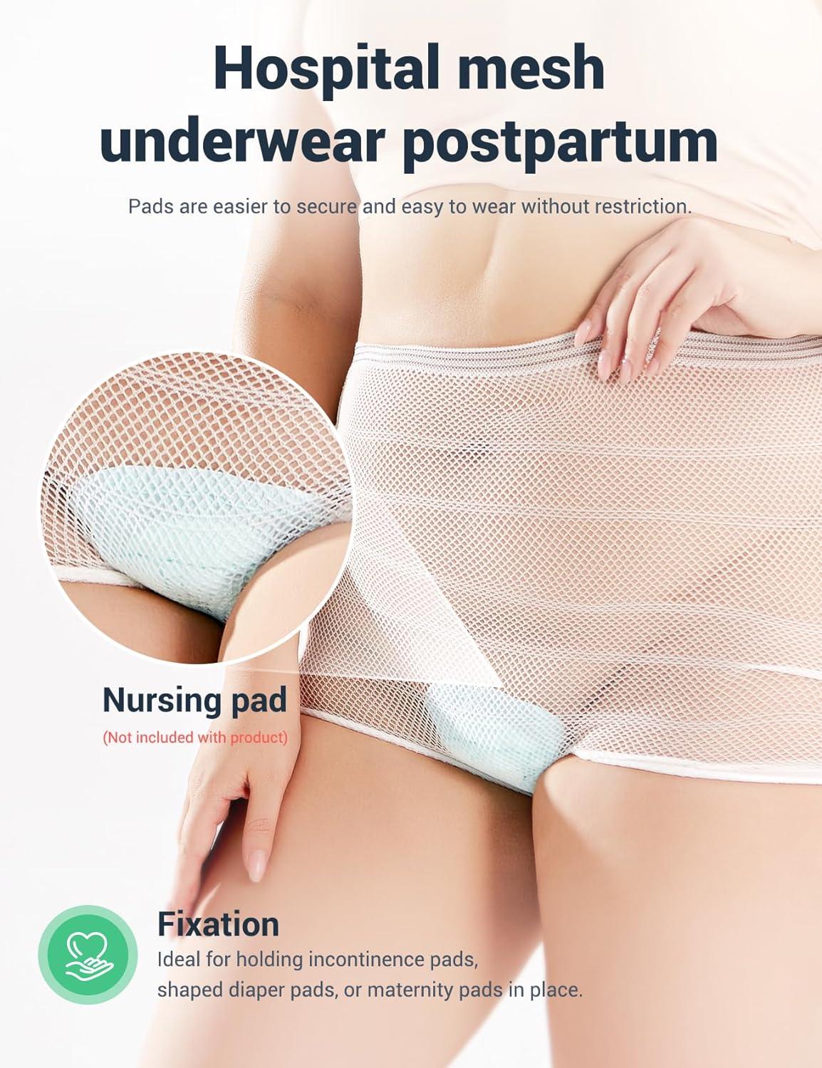 Buy 4 Pack Mesh Panties Postpartum Hospital Mesh Underwear