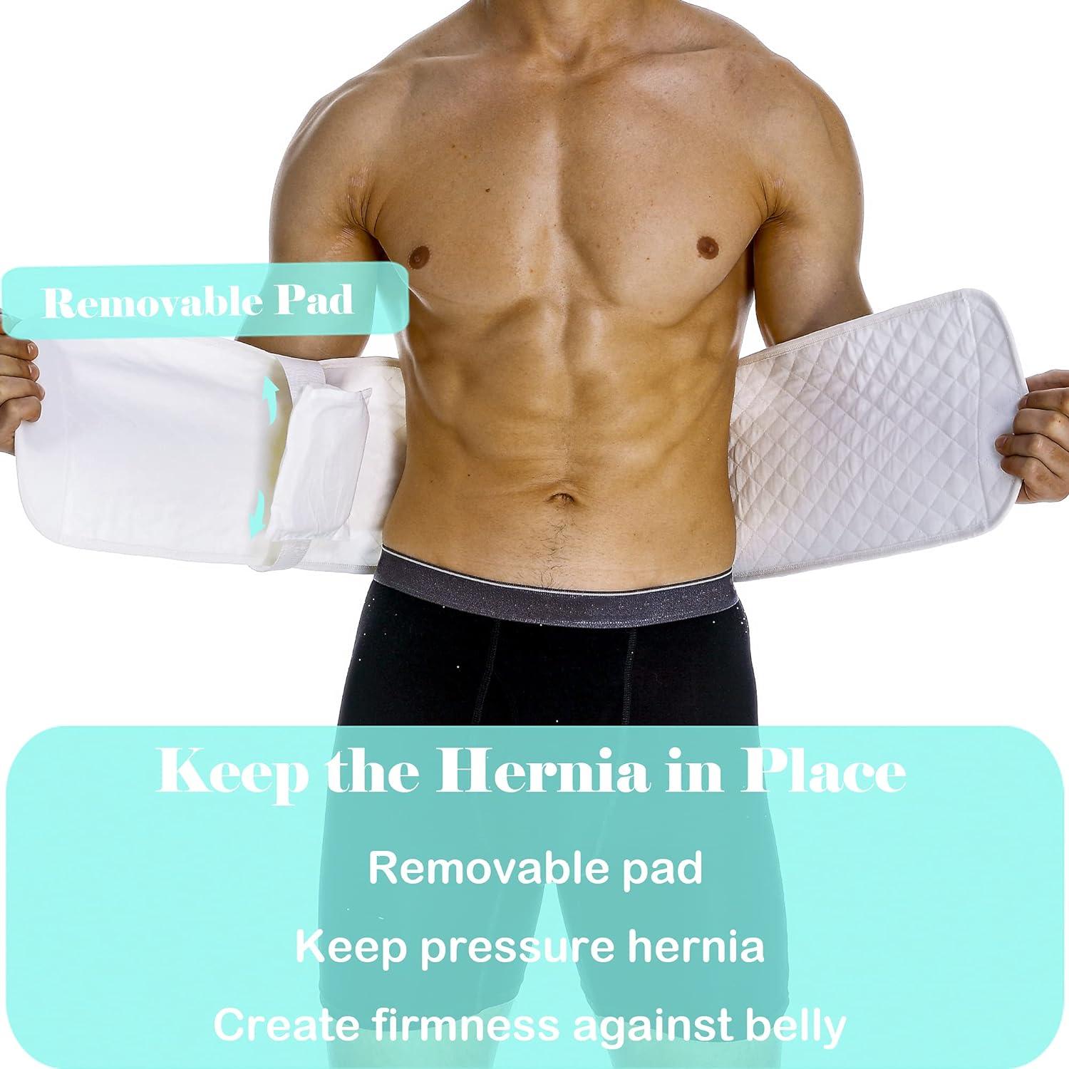 PAZ WEAN Hernia Belts for Men Abdominal Support Surgical Belly Binder Stomach  Wrap Band After Surgery Large
