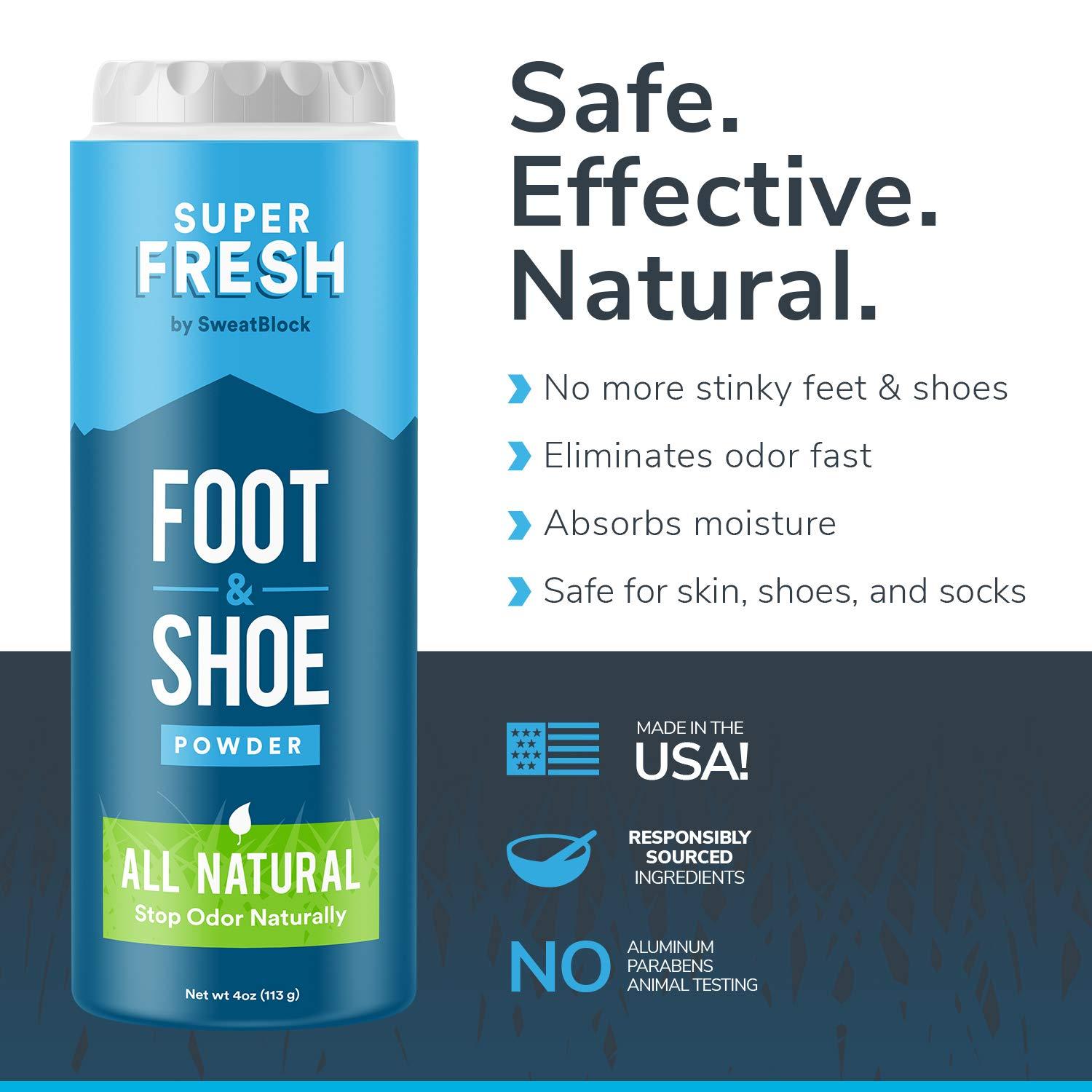 Natural Odor Eliminator Foot Powder & Shoe Deodorizer Stop Stinky