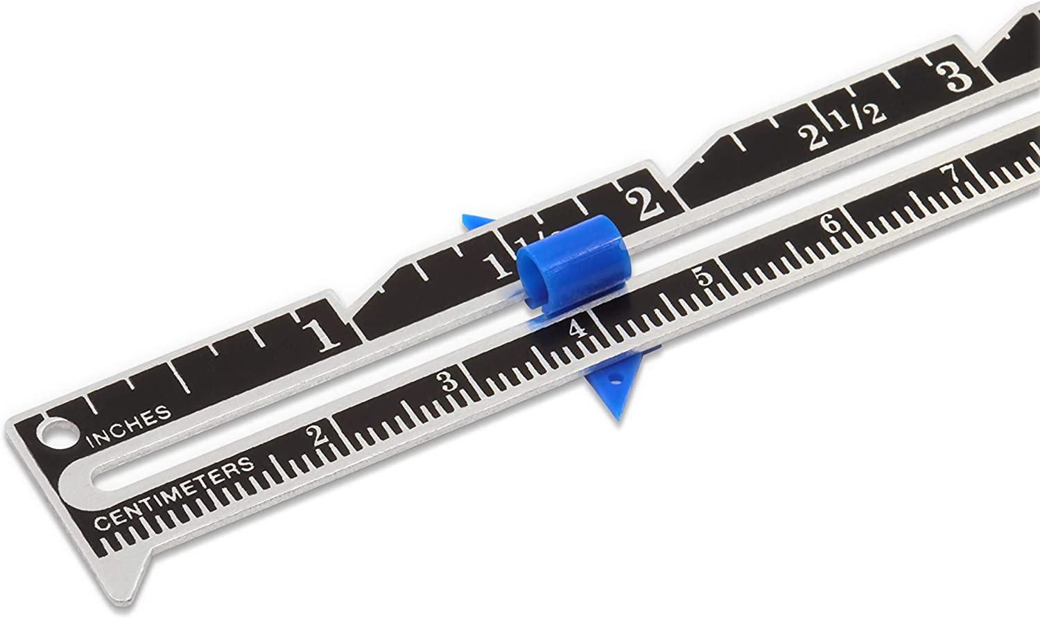 Dritz Sliding Marker Sewing Gauge Nickel with Black Printing and Blue