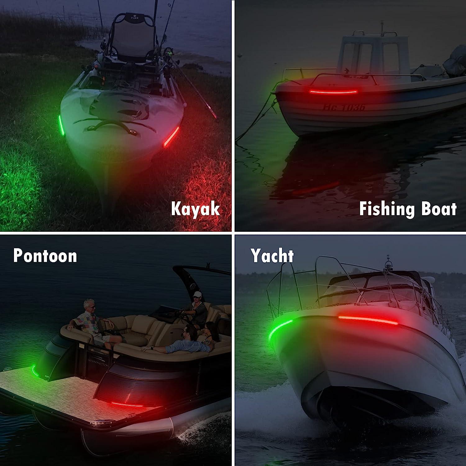 Obcursco 12 Inches LED Boat Navigation Lights (1 Pair) for Marine