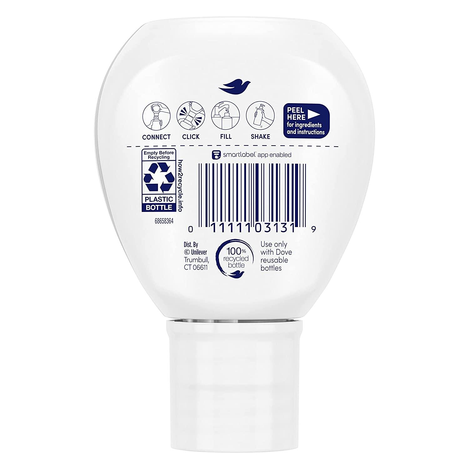 Dove Body Wash Concentrate Refills (x2) & Recyclable Aluminum for