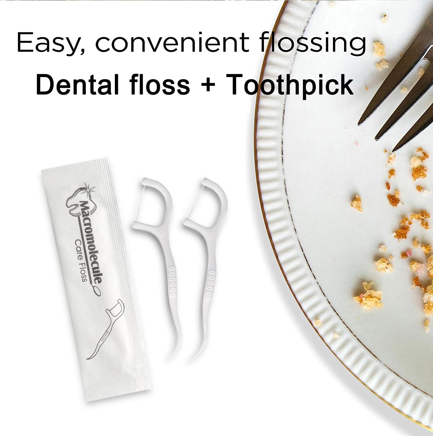 Dental Floss Picks 150 Pack Individually Wrapped Unflavored Flossers