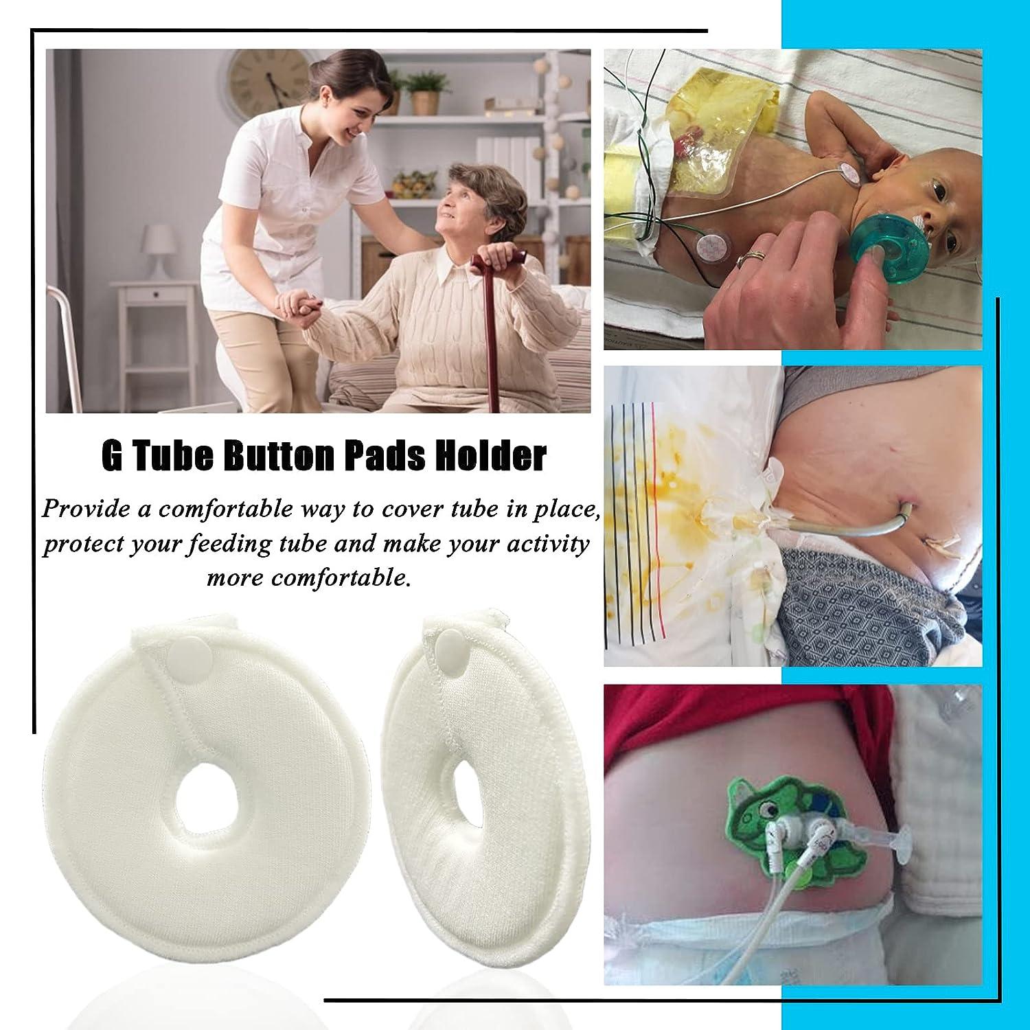 G Tube Feeding Pad Holder with Button for PD Ileostomy Stoma Patient