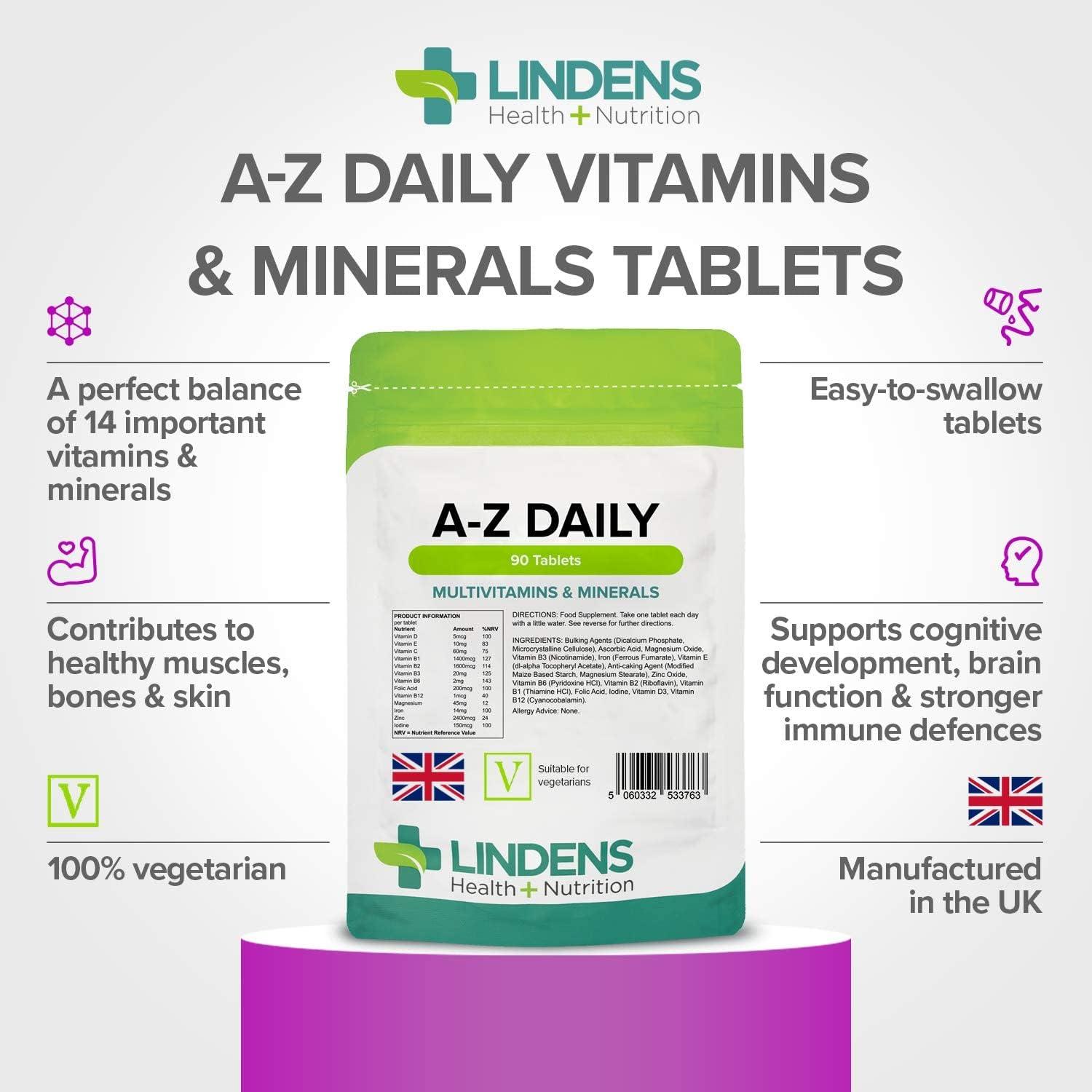 Lindens Ultivitain A-Z Daily Tablets - 90 Pack - Perfect Vitain & Ineral Balance Of Vitain - View #2