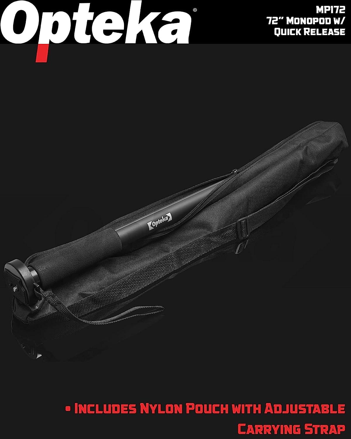 Opteka 2-in-1 Photo Video Professional Travel 59-Inch Tripod / 62-Inch Monopod