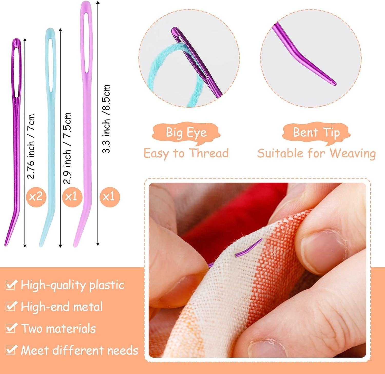 Yarn Needles Tapestry Needle for Crochet - 10 Pcs Large Eye Darning Needle for Sewing,Blunt and Curved Tapestry Needle for Knitting,Weaving Stitch
