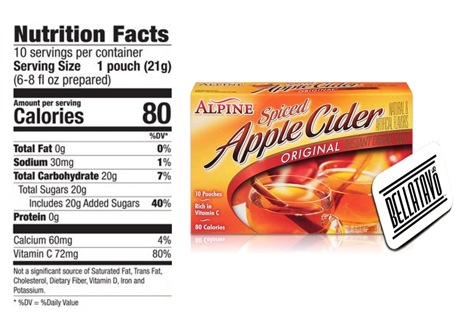 Alpine Spiced Apple Cider Drink Mix Bundle 2 Boxes, 10 Packets Each
