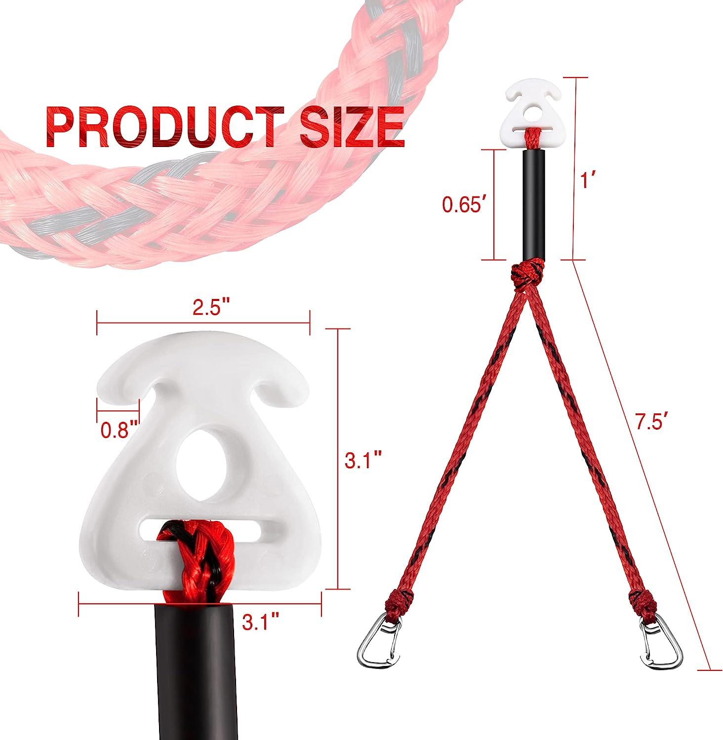 16ft Heavy Duty Boat Tow Harness Tubing Rope with Quick Connector for 4