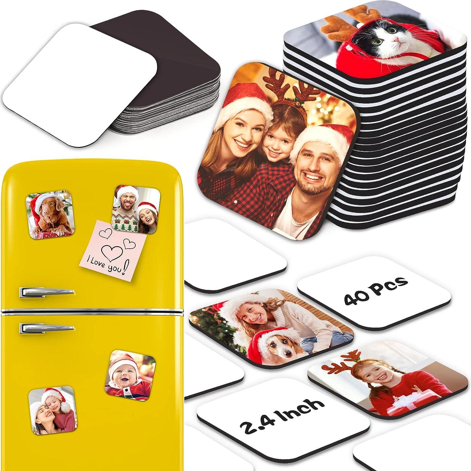 34PCS Sublimation Magnets Blanks, 3X2.2 In Personalized Fridge