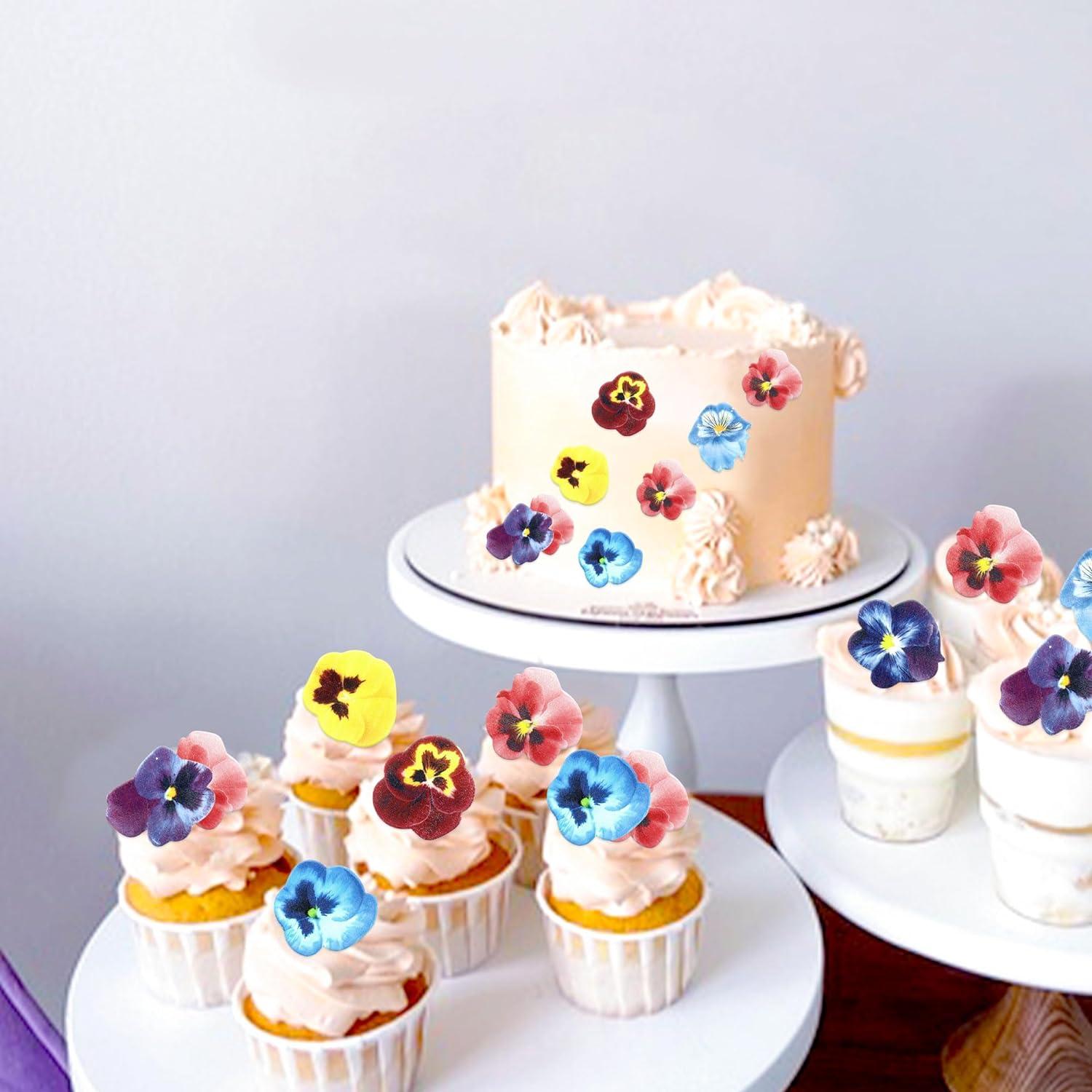 Blumomon Hochzeit Cupcake Toppers - 25 Stück Glitzer Braut & Bräutigam Deko Für Kuchen & Desserts