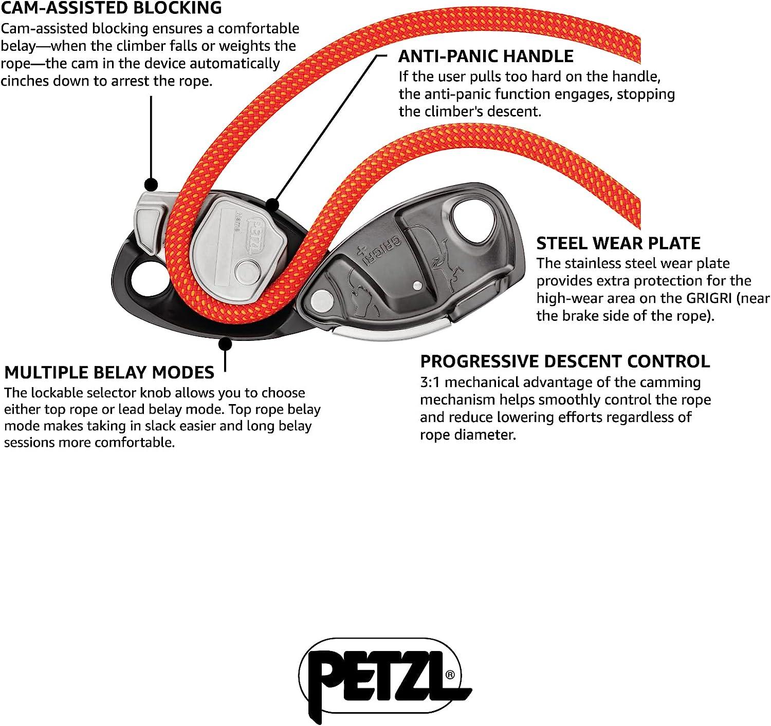 PETZL GRIGRI® + Belay Device Assisted Braking 8.5-11 mm Ropes Climbing Purple main image 1