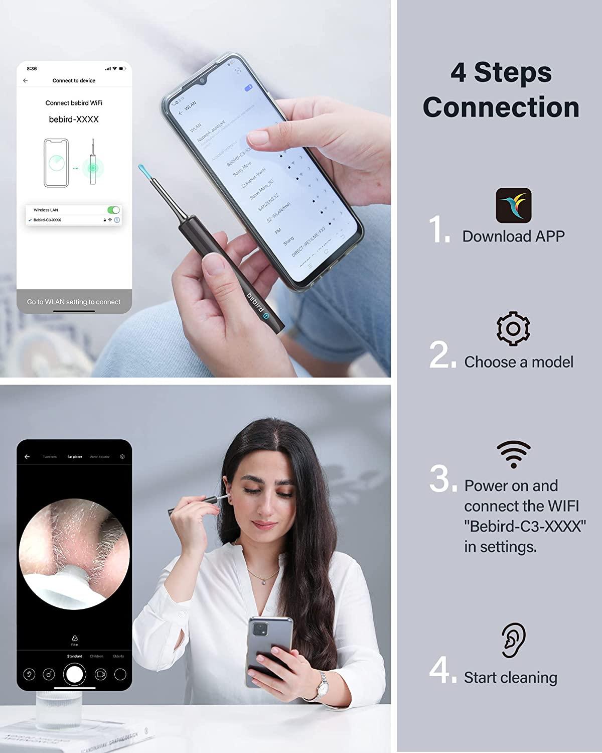 BEBIRD® C3 Ear Wax Removal Tool with Ear Camera, Ear Cleaner with 1080P