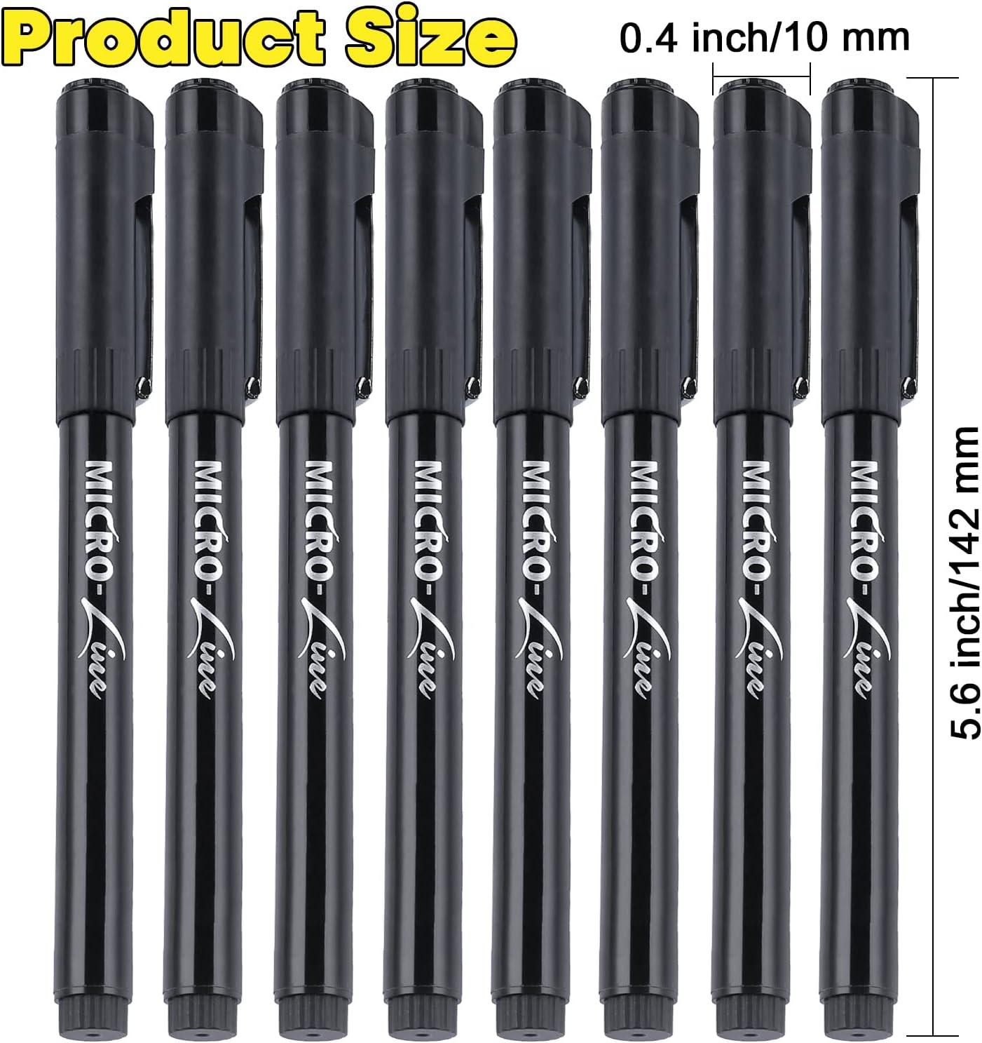 4 Sizes Black Calligraphy Pens Hand Lettering Pen Brush Markers