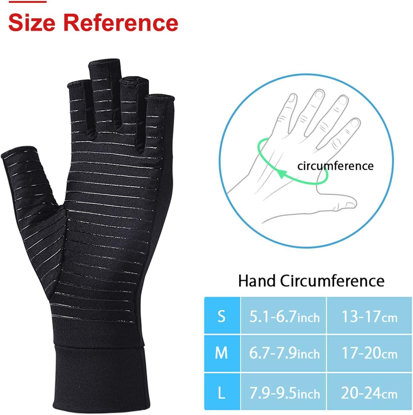 AovYoo Copper Arthritis Compression Gloves 2 Pairs for Hand Pain
