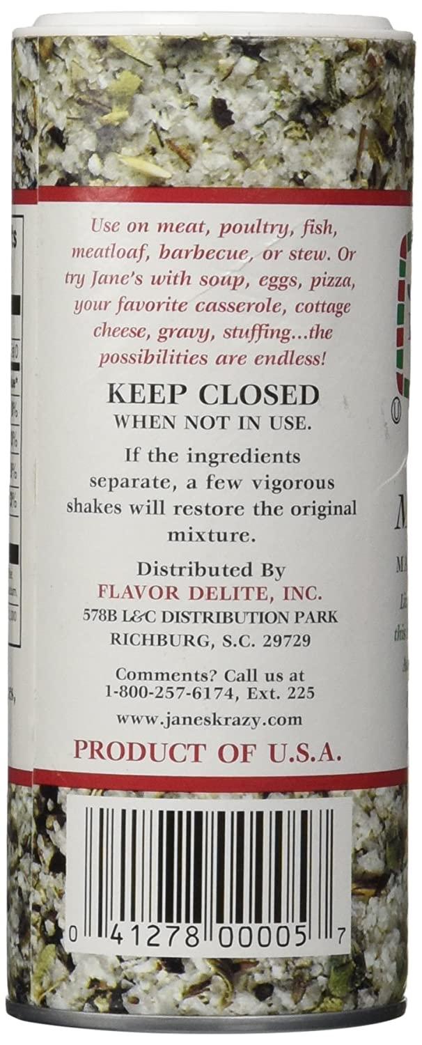 Jane s Krazy Mixed Up Salt 4 Ounce Pack of 1 Premium Seasoning Blend