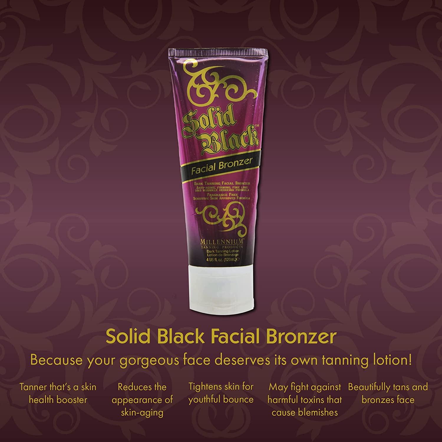 Millennium Tanning Solid Black Facial Bronzer, SkinFirming Tanning