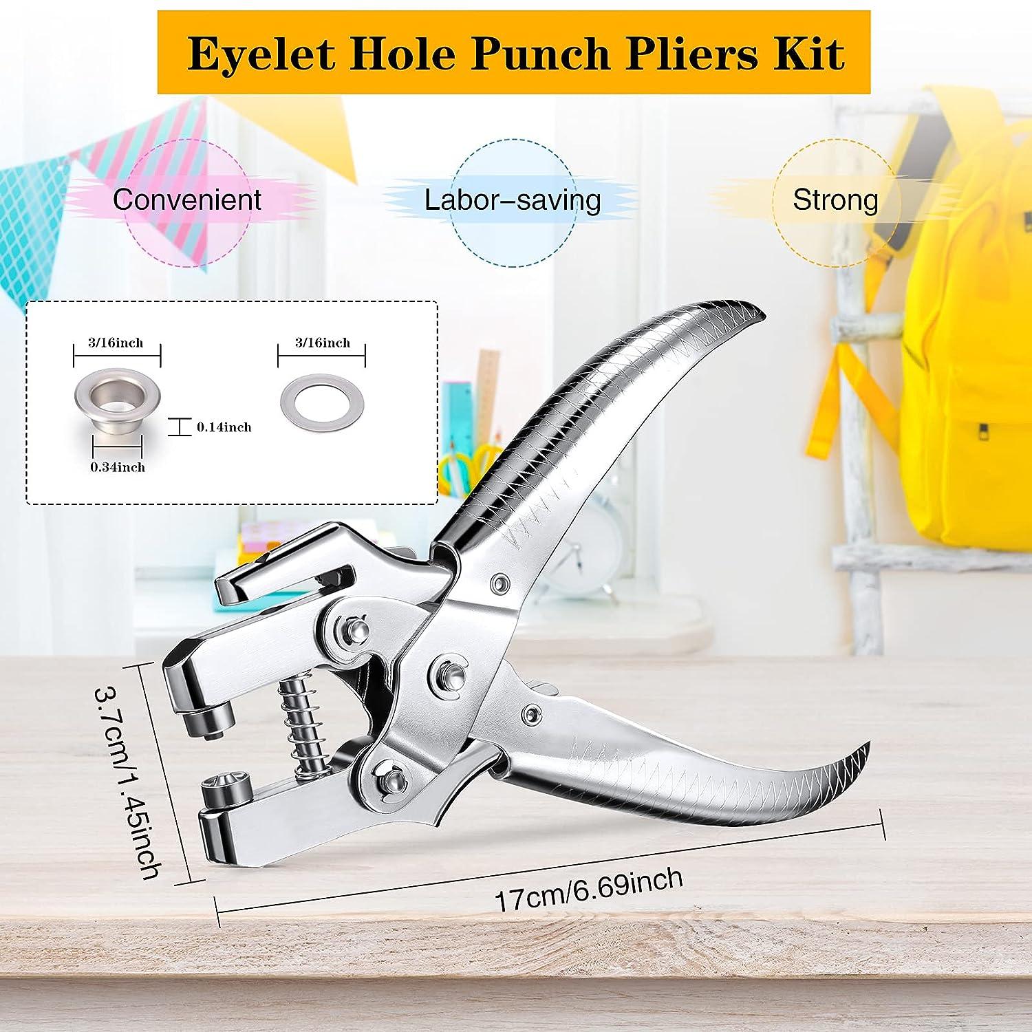 3/16 Inch Grommet Tool Kit Grommet Eyelet Plier Set Eyelet Hole Punch  Pliers Grommet Hand Press Pliers with 200 Pieces of Grommets Eyelets for  Shoes Clothes Bags Craft Supplies