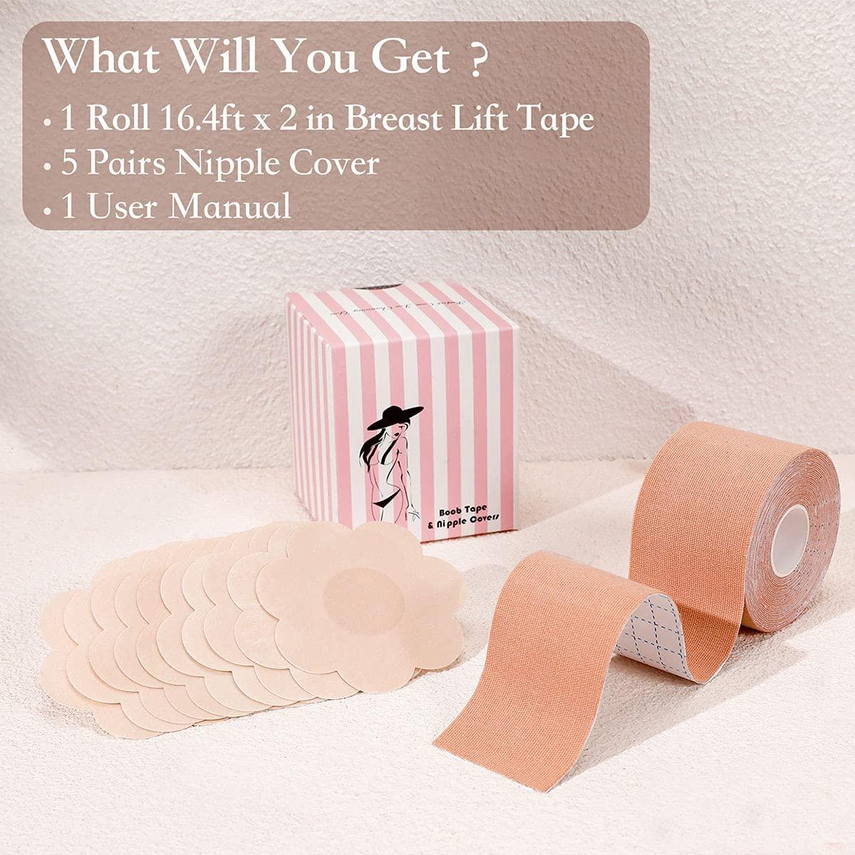  Boob Tape (Includes 10 Petal Nipple Covers), Breast